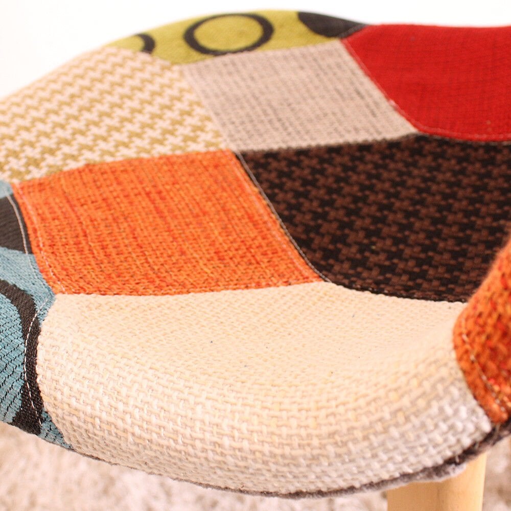 patchwork high back dining chair