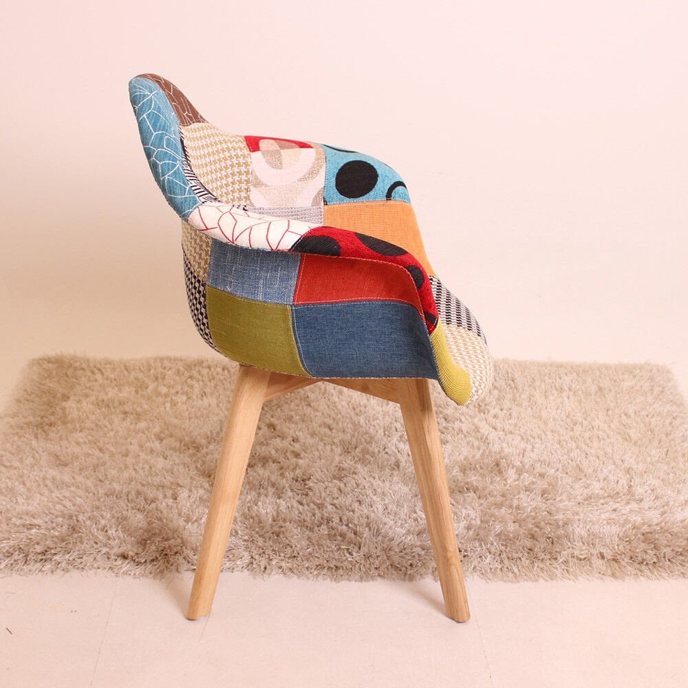 patchwork style dining room chairs