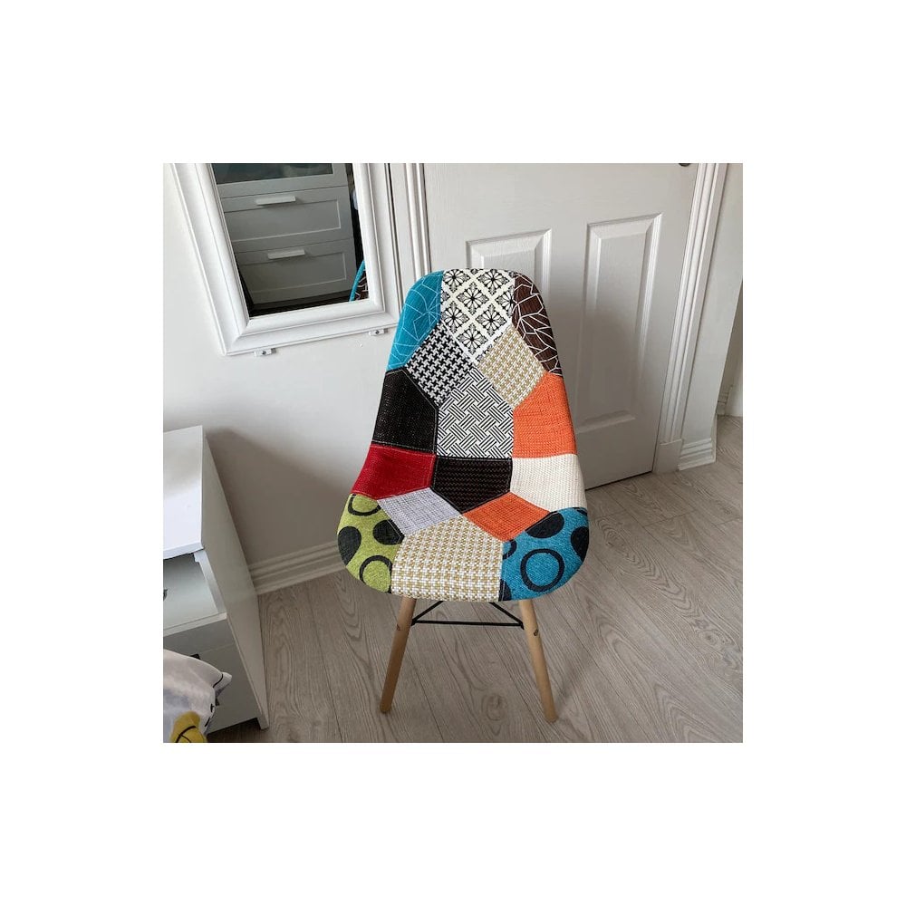 velvet patchwork dining chairs