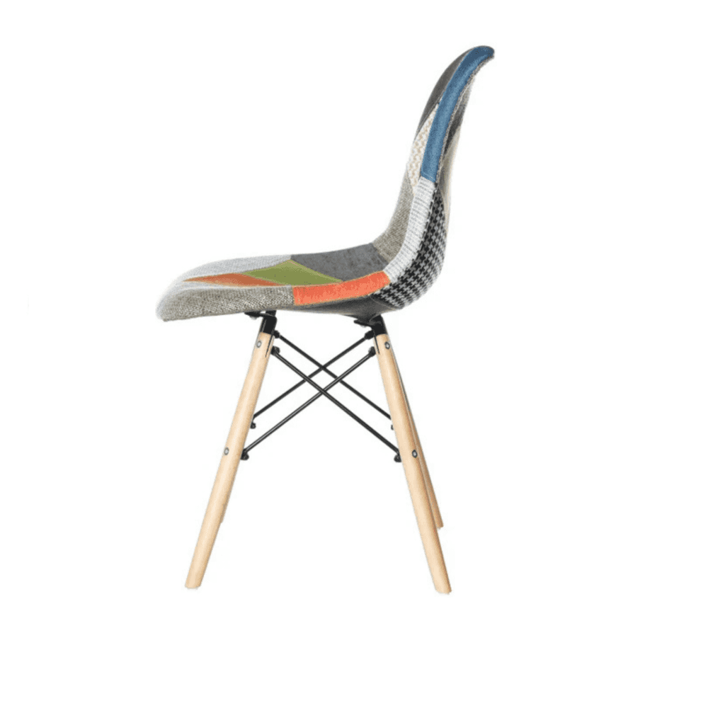 patchwork swivel dining chair