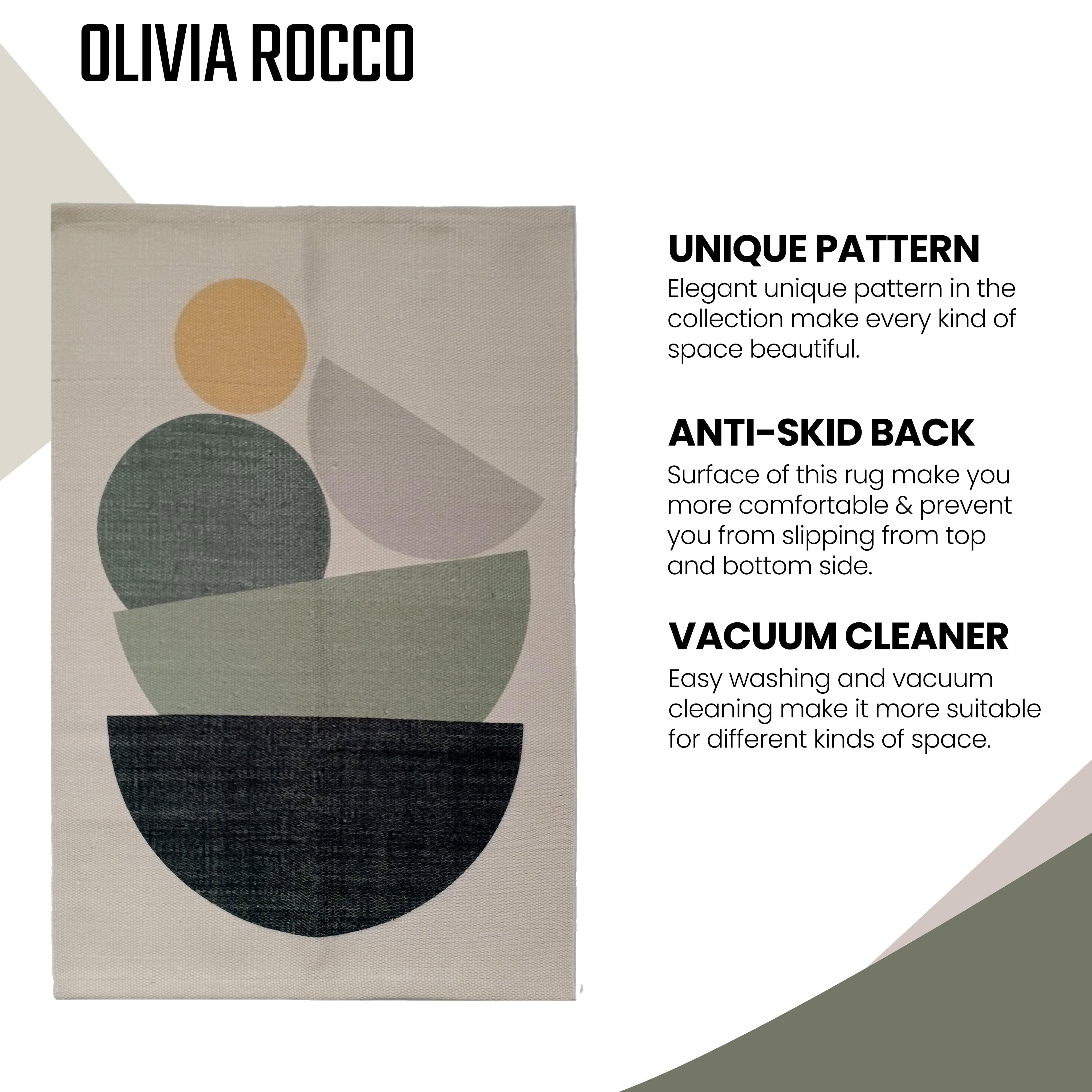 Printed Rug Tokyo Design Modern Non-Slip Soft Durable Floor Rug for Living Room Bedroom Office by OLIVIA ROCCO