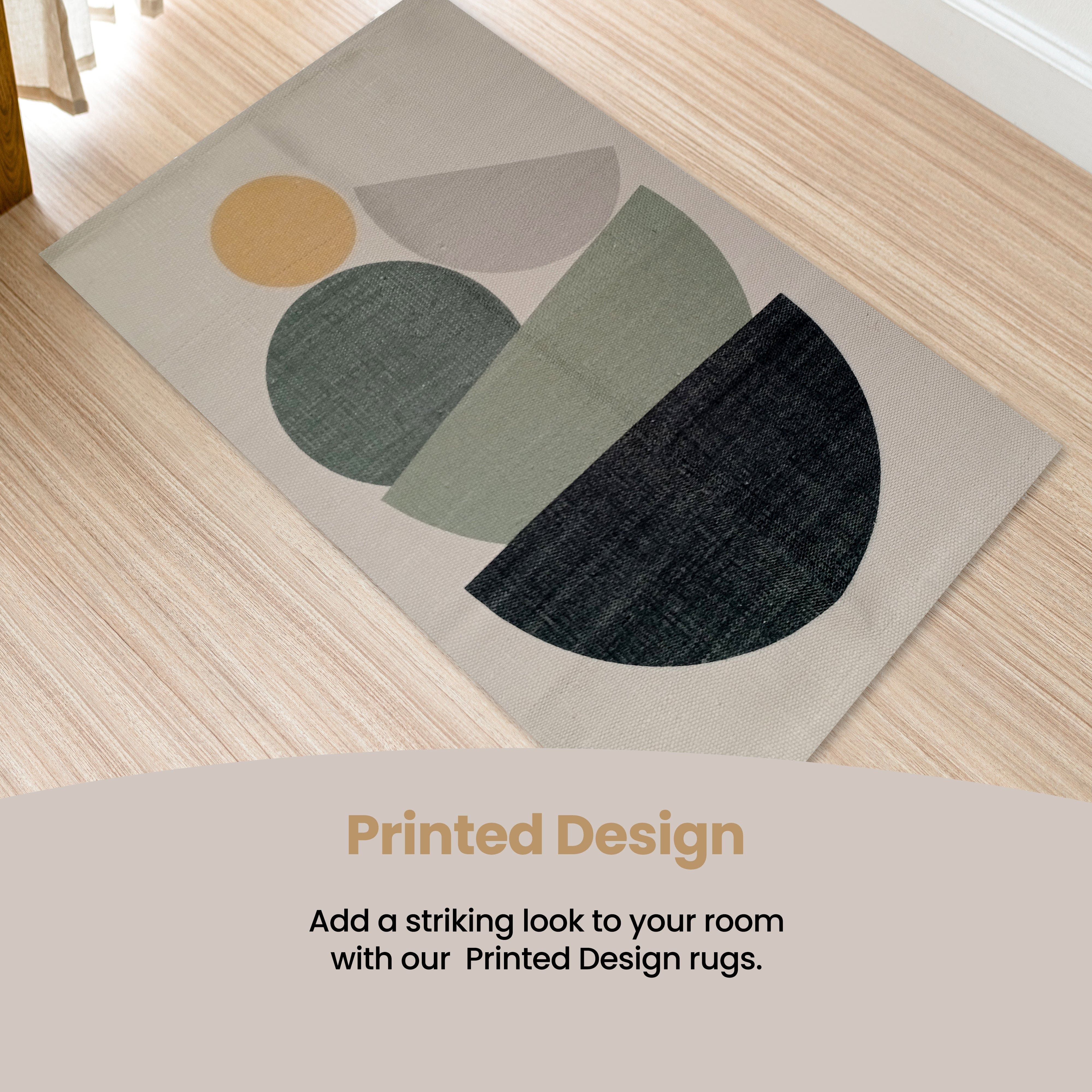 Printed Rug Tokyo Design Modern Non-Slip Soft Durable Floor Rug for Living Room Bedroom Office by OLIVIA ROCCO