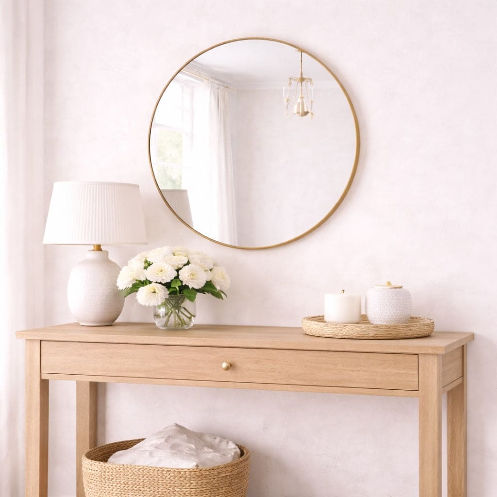 Rei - Round Gold Metal Circle Mirror - 50cm x 50cm - PN Home