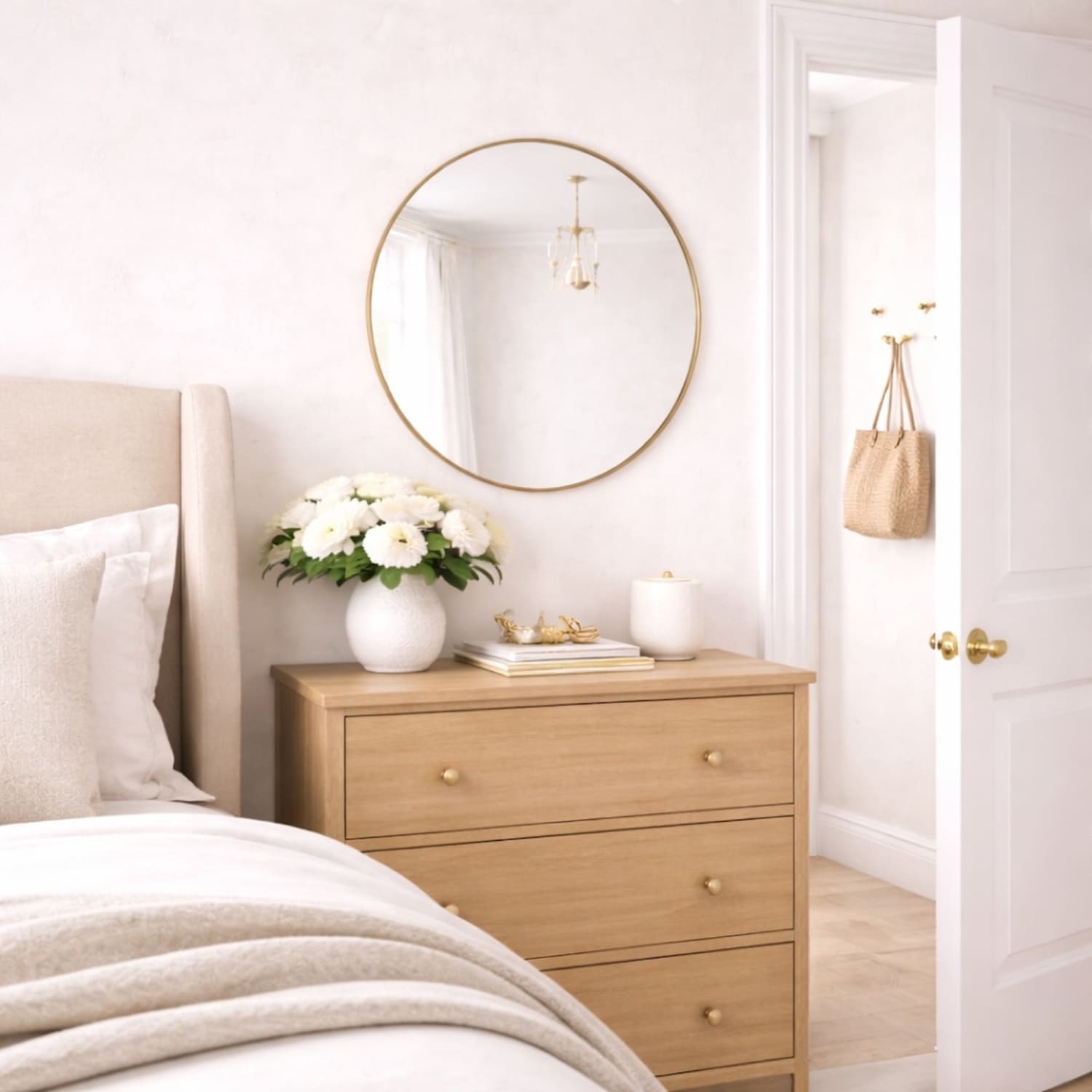 Rei - Round Gold Metal Circle Mirror - 50cm x 50cm - PN Home