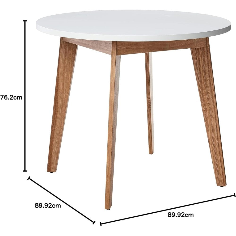 Round Nordic Table – White