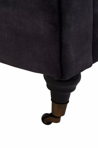 3 Seater Grey Velvet Sofa, Sabrina - PN Home