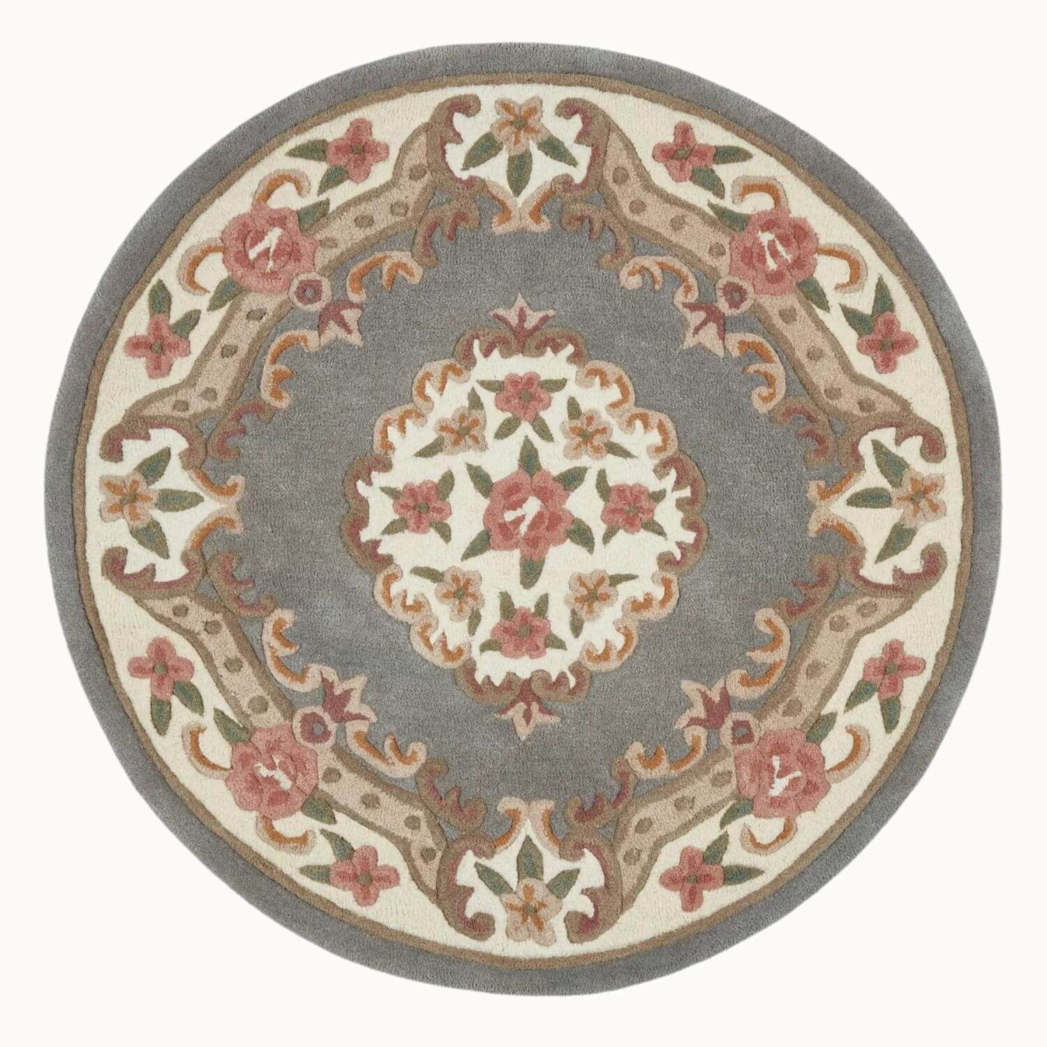 Shensi Grey Medallion Rug - PN Home
