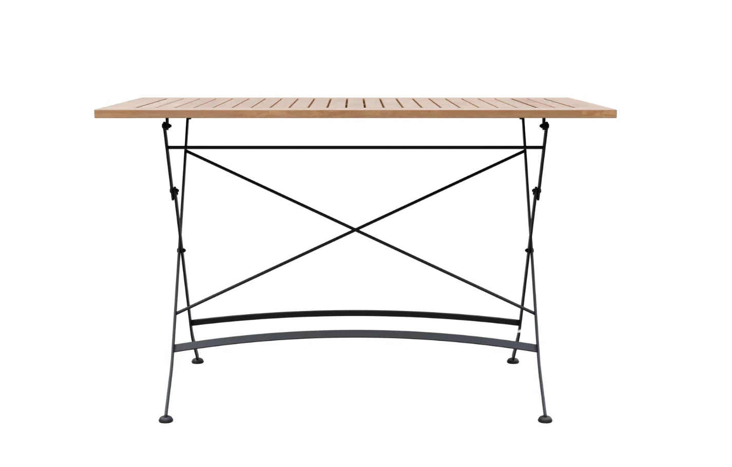Sicily 4 Seater Teak and Wrought Iron Rectangular 120cm Garden Dining Set - PN Home