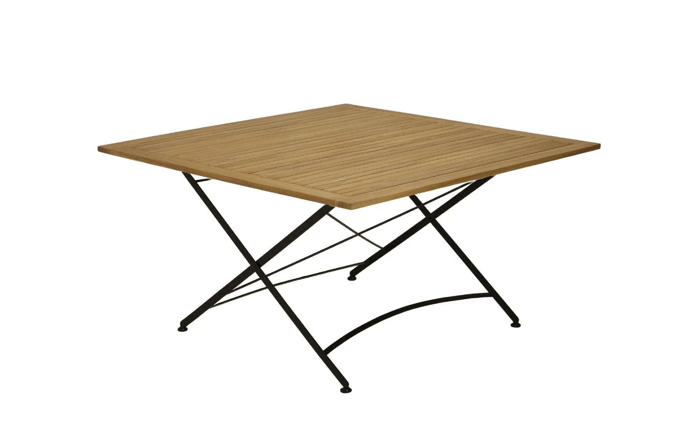 Sicily 8 Seater Teak and Wrought Iron Square 140cm Garden Dining Set - PN Home