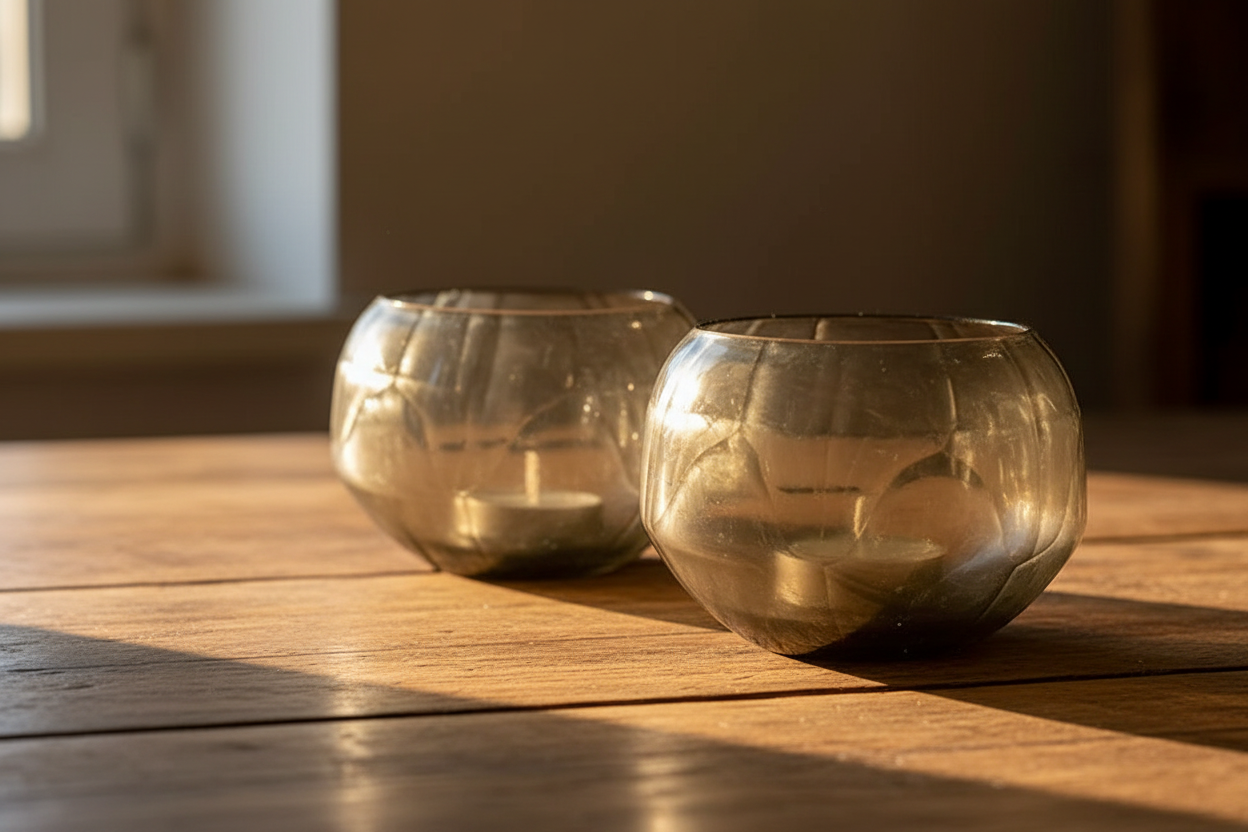 SULPHUR CANDLEHOLDER - H9 D11 cm - SMOKE - PN Home