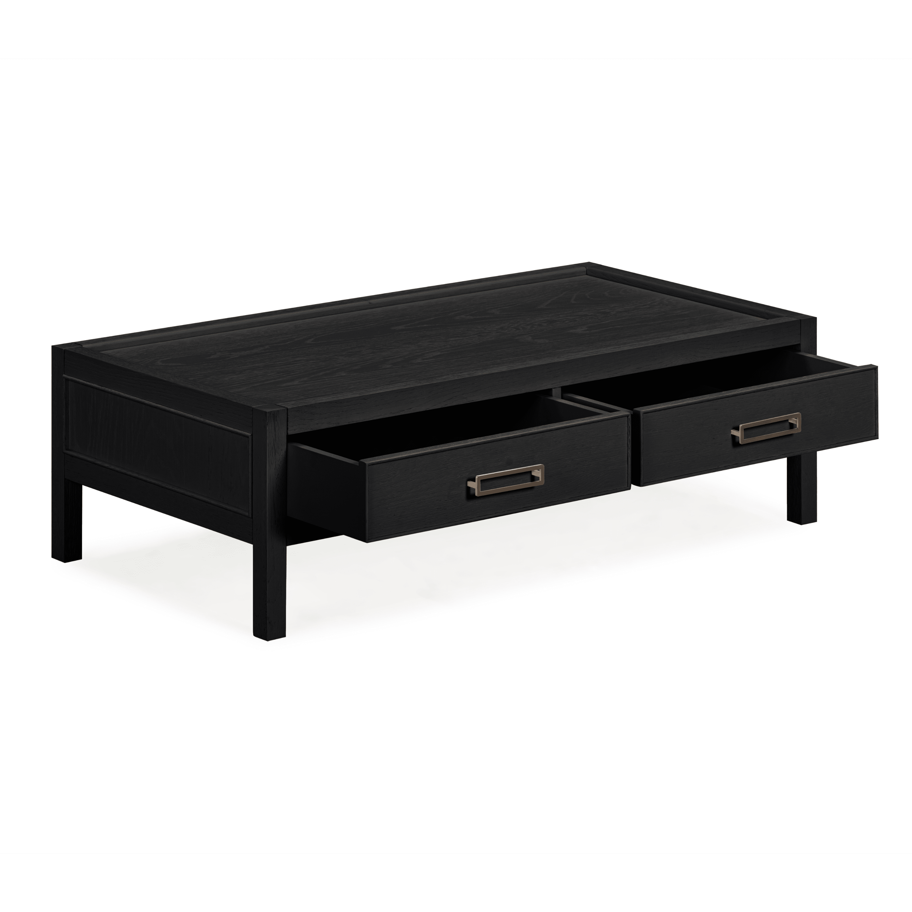 Soho Black Oak Veneer 2 Drawer Coffee Table