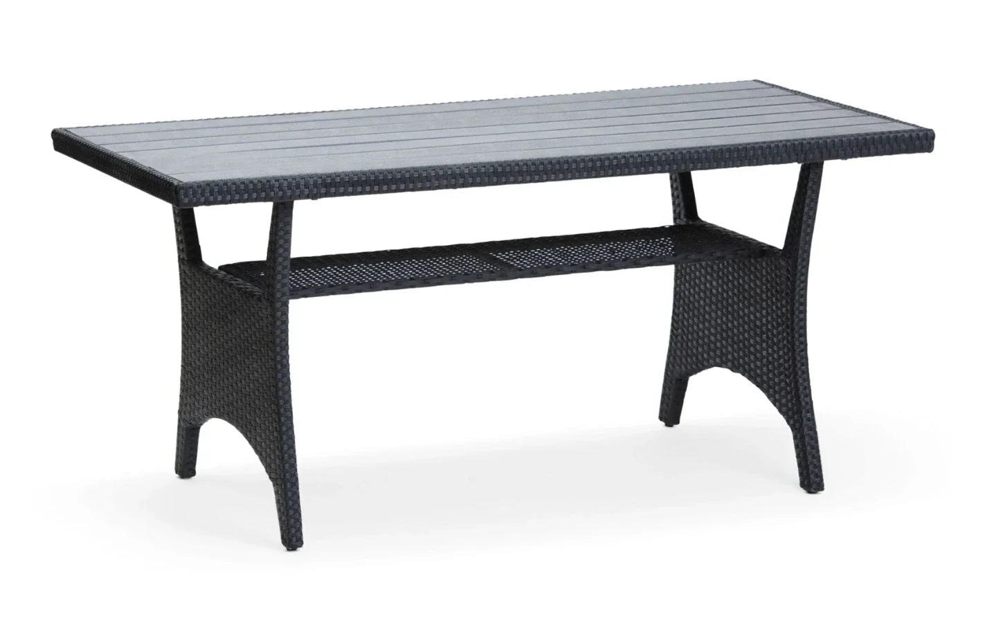 Stockholm 6 Seater Black Rattan Corner Garden Dining and Lounge Set - PN Home