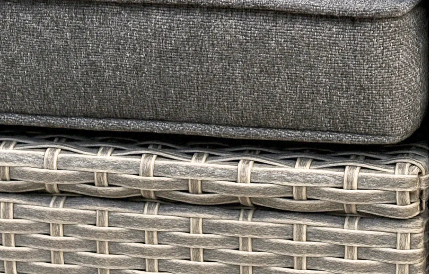 Stockholm Rattan Grey 4 Seater Garden Chaise Lounge Set with Armchair - PN Home