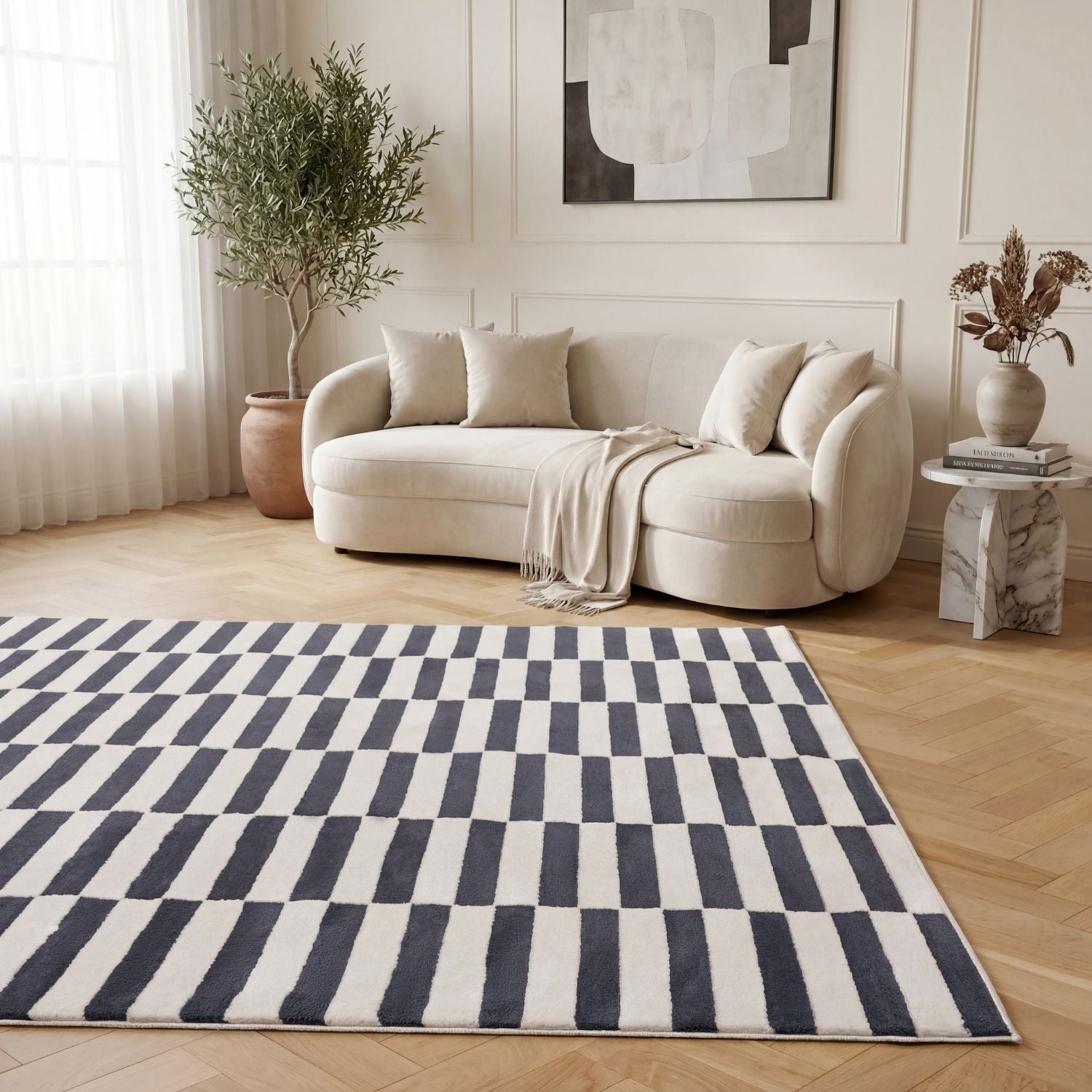Loft Striped Blue Rug - PN Home