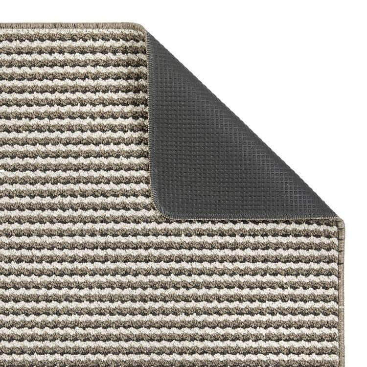 Twist Stripe Washable Mat and Runner Beige - PN Home