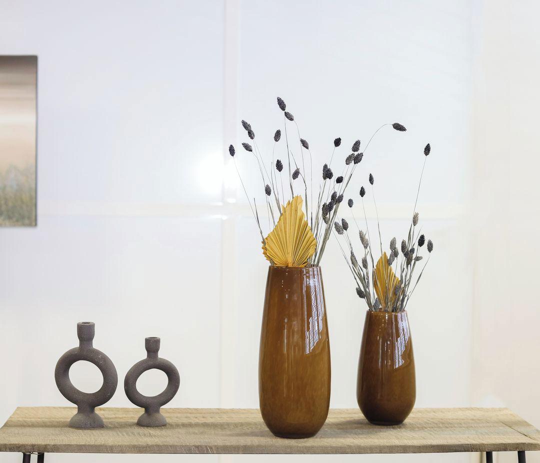 Flower VASE ROBERT - BROWN Glass by DutZ - PN Home