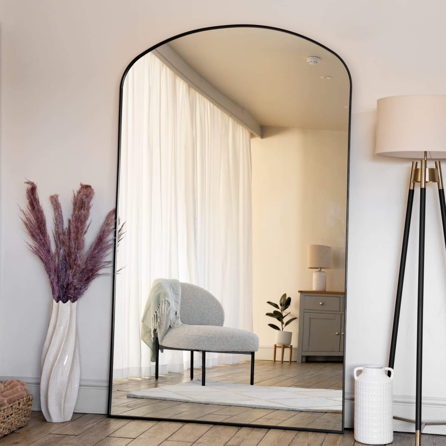 Yoko - Black Metal Gentle Arch Mirror - 200cm x 120cm - PN Home