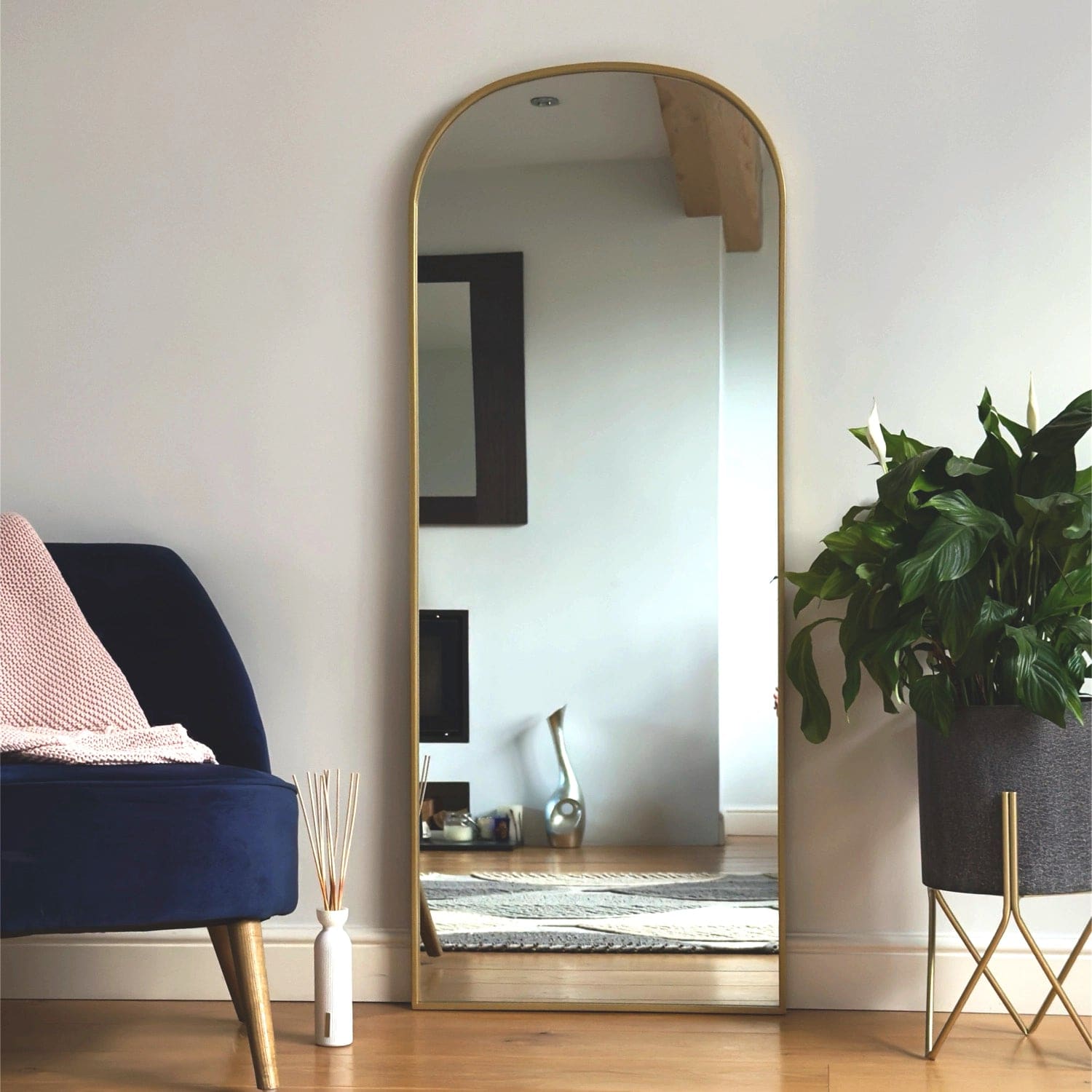 Yoko - Gold Metal Gentle Arch Mirror - 150cm x 60cm - PN Home