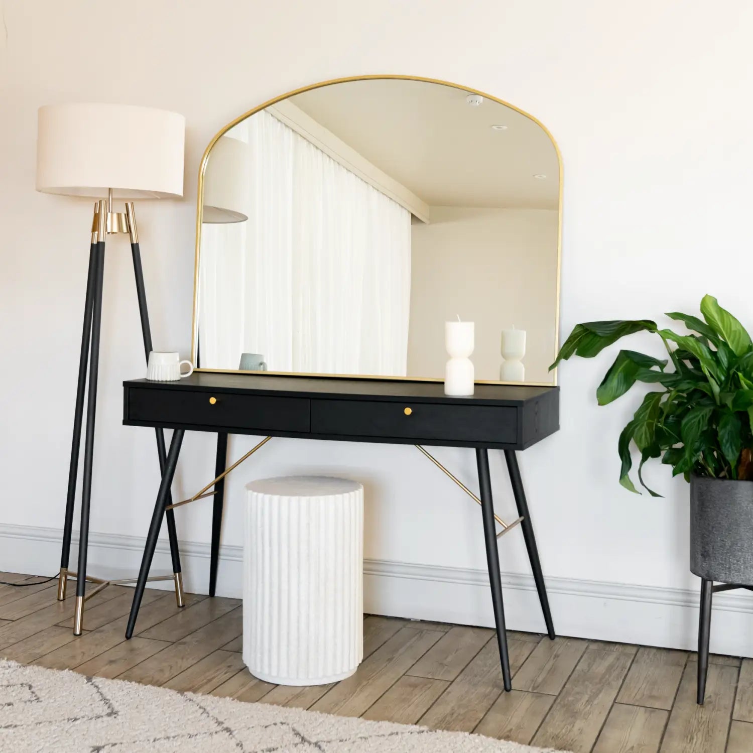 Yoko - Gold Metal Gentle Arch Mirror - 95cm x 120cm