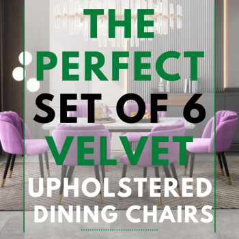 The perfect set of 6 velvet upholstered dining chairs