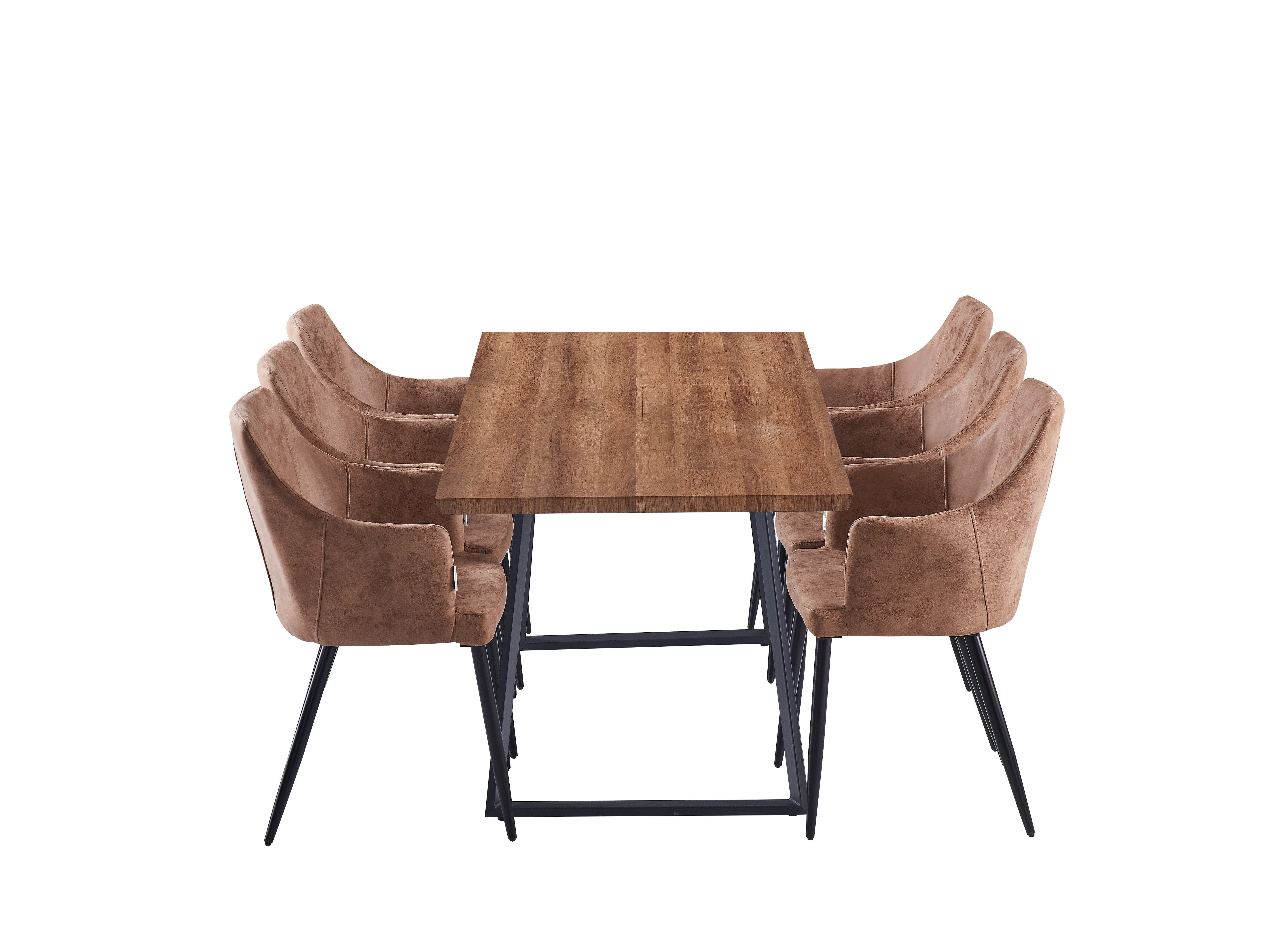 Zarah Brown Toga Lux Dining Set