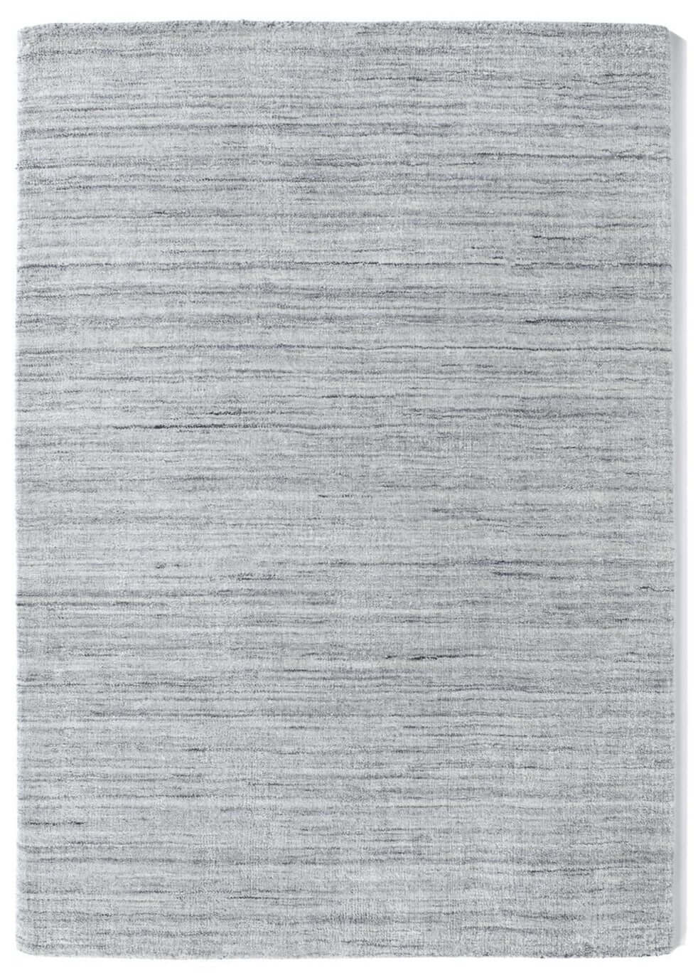 Fine Stripes Silver Grey Wool Rug - PN Home