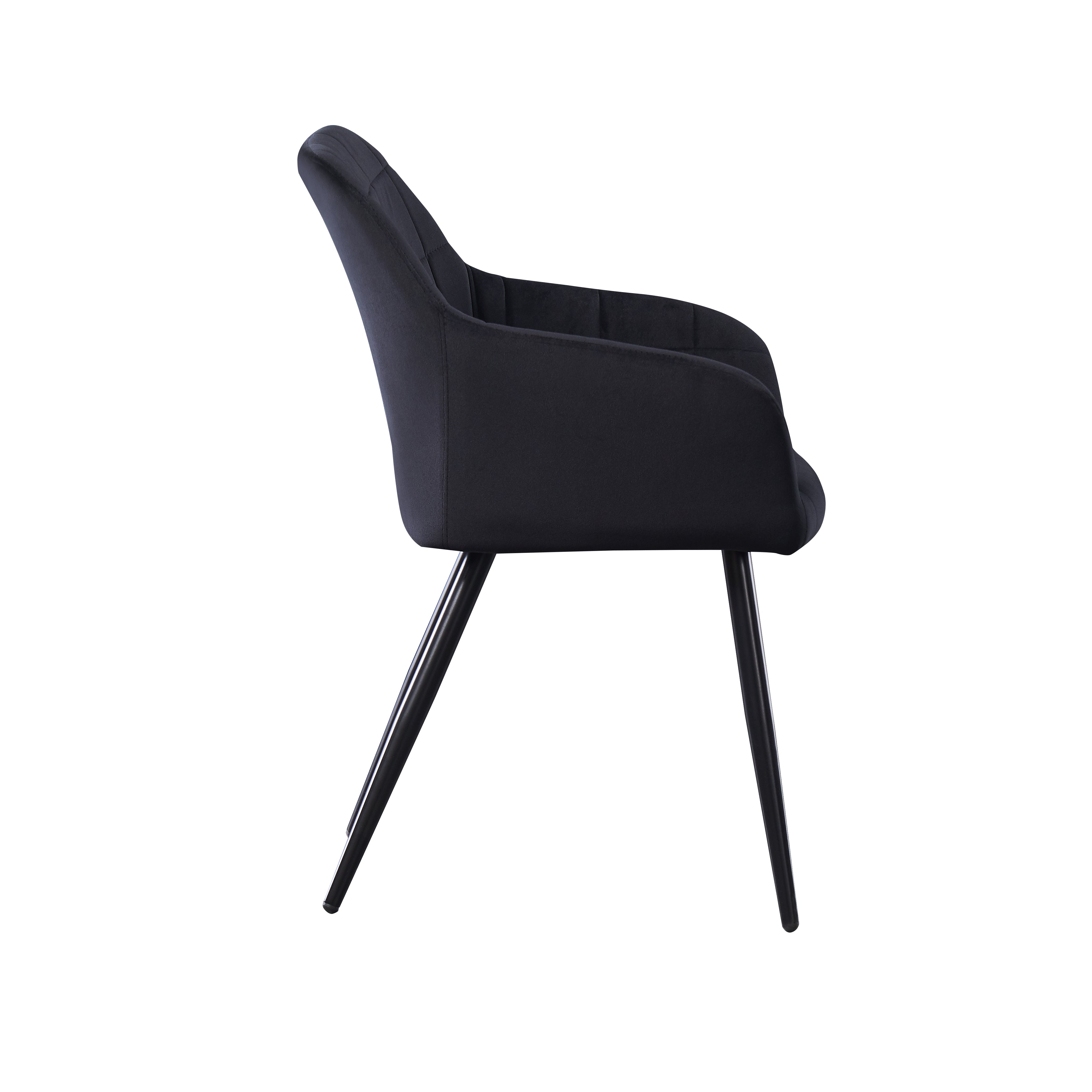 Camden Cosmo LUX Dining Set, a Table and Chairs Set of 4, Black/Dark Grey