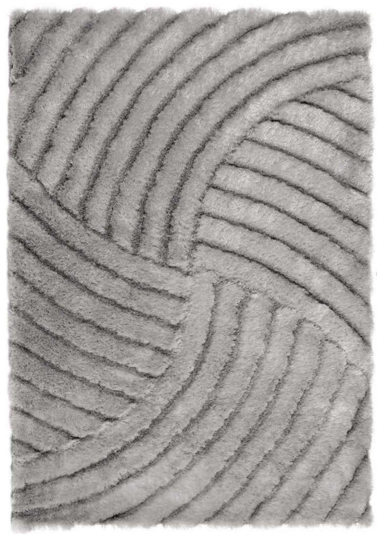 Dallas Silver Grey Shaggy Rug - PN Home