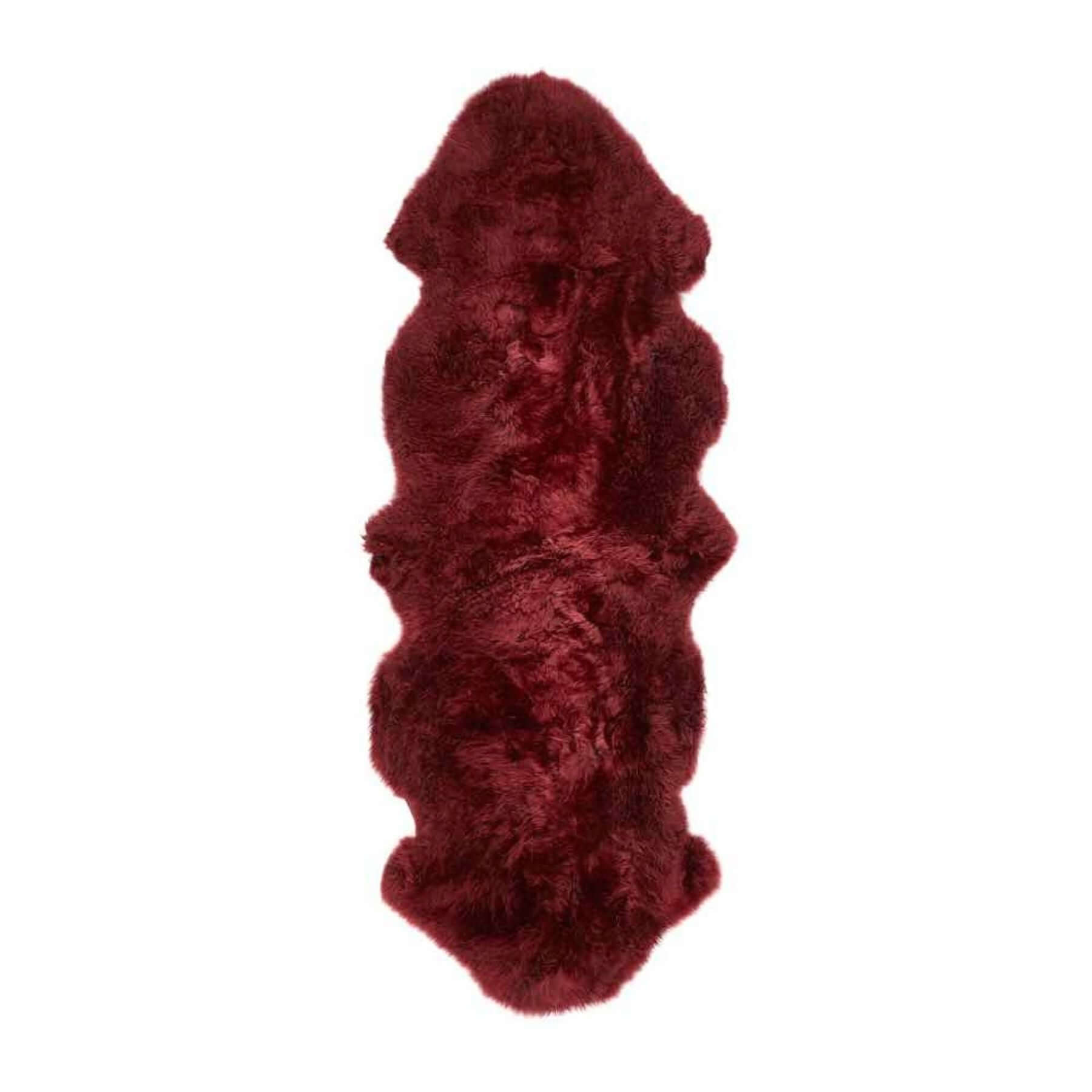 Genuine Berry Red Sheepskin Faux Fur Rug - PN Home