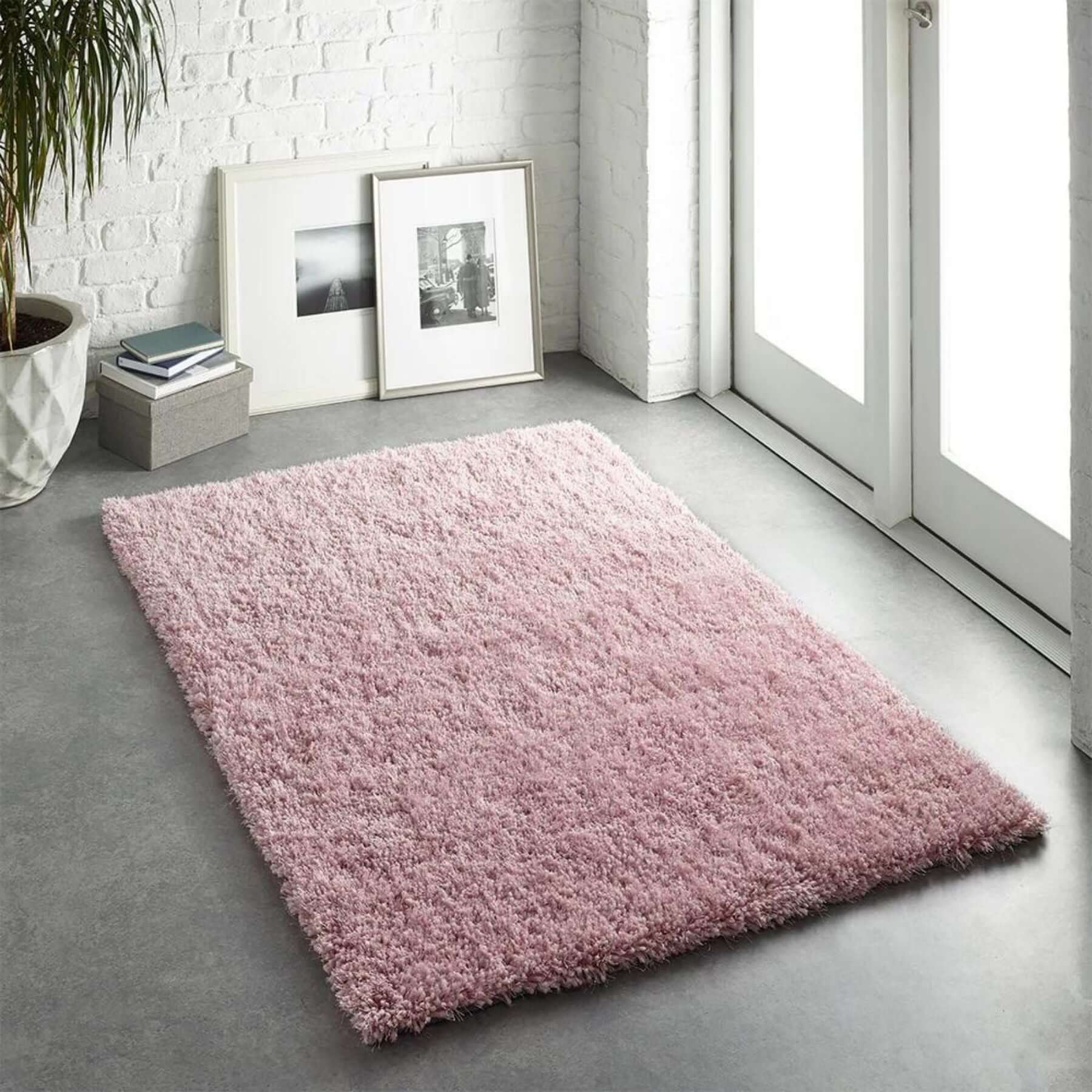 Chicago Pink Shaggy Rug - PN Home