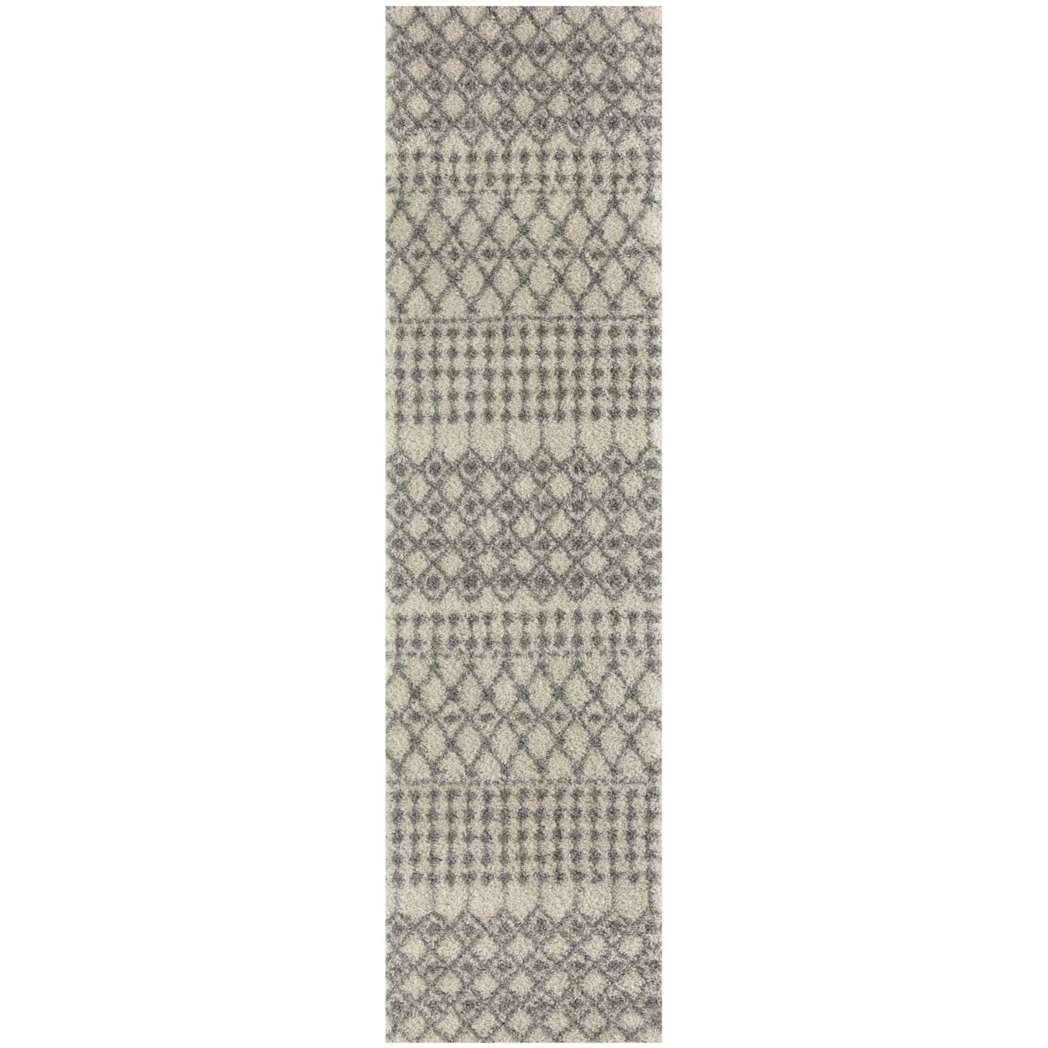 Moroccan Ivory Grey Shaggy Rug | 1000 - PN Home