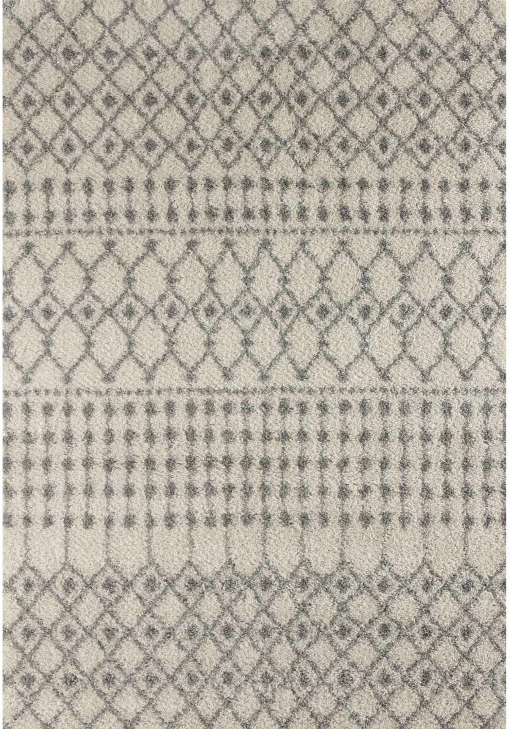 Moroccan Ivory Grey Shaggy Rug | 1000 - PN Home