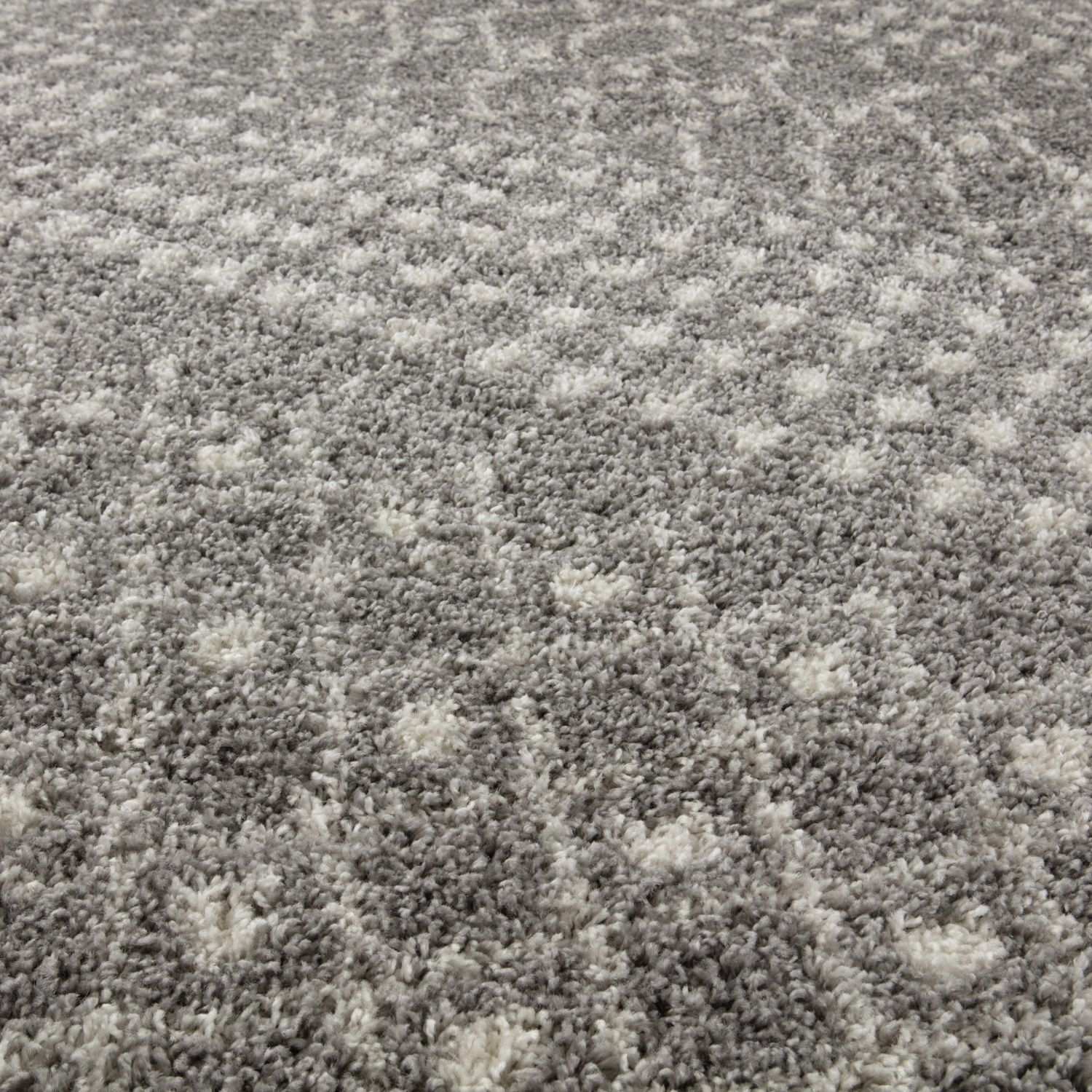 Moroccan Grey Shaggy Rug | 1010 - PN Home