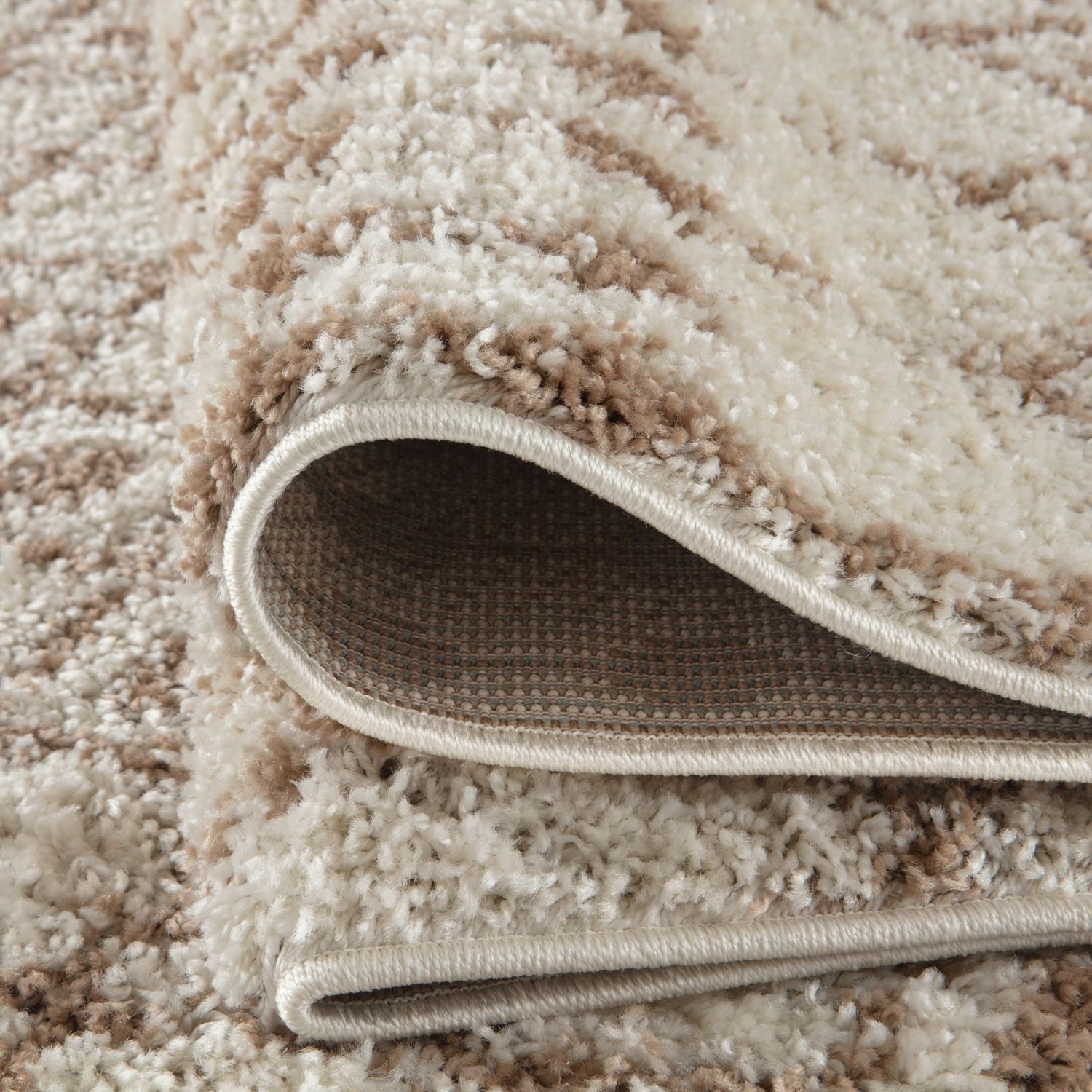 Moroccan Ivory Beige Shaggy Rug | 1030 - PN Home
