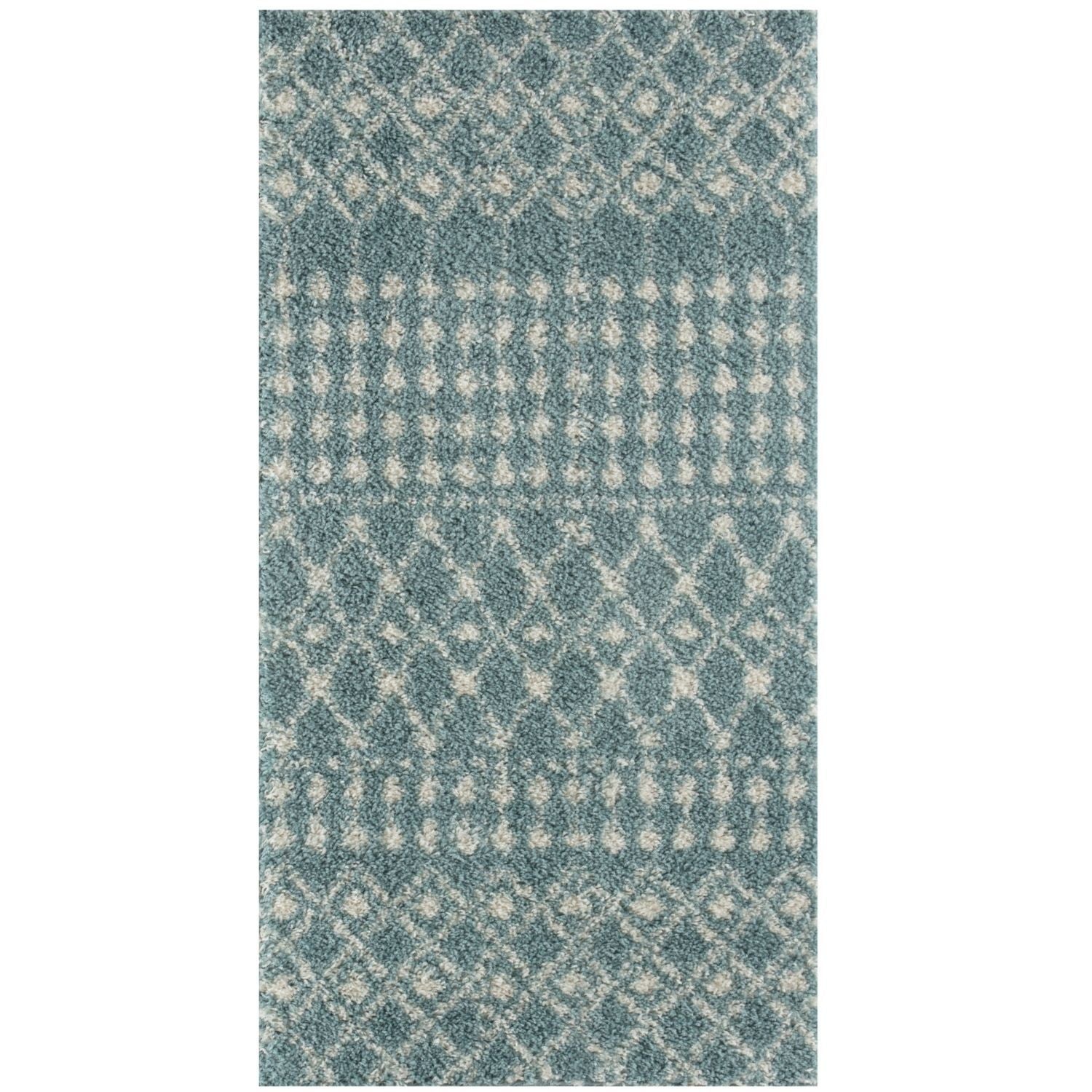 Moroccan Duck Egg Blue Shaggy Rug | 1050 - PN Home