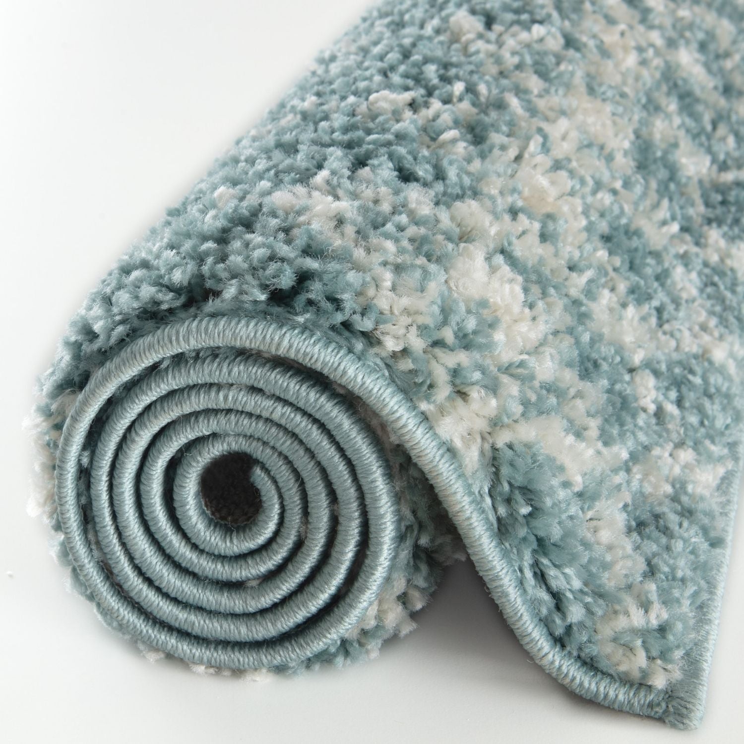 Moroccan Duck Egg Blue Shaggy Rug | 1050 - PN Home