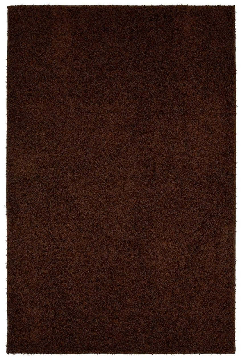 Fiji Chocolate Brown Washable Solid Shaggy Rug - PN Home