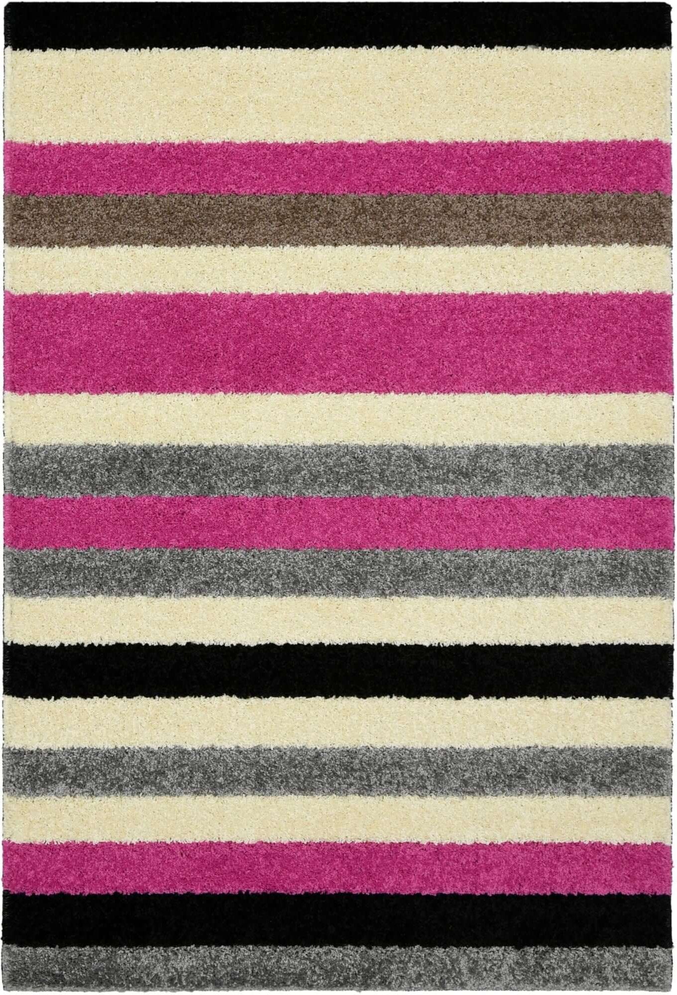 Linea Striped Pink Washable Rug - PN Home