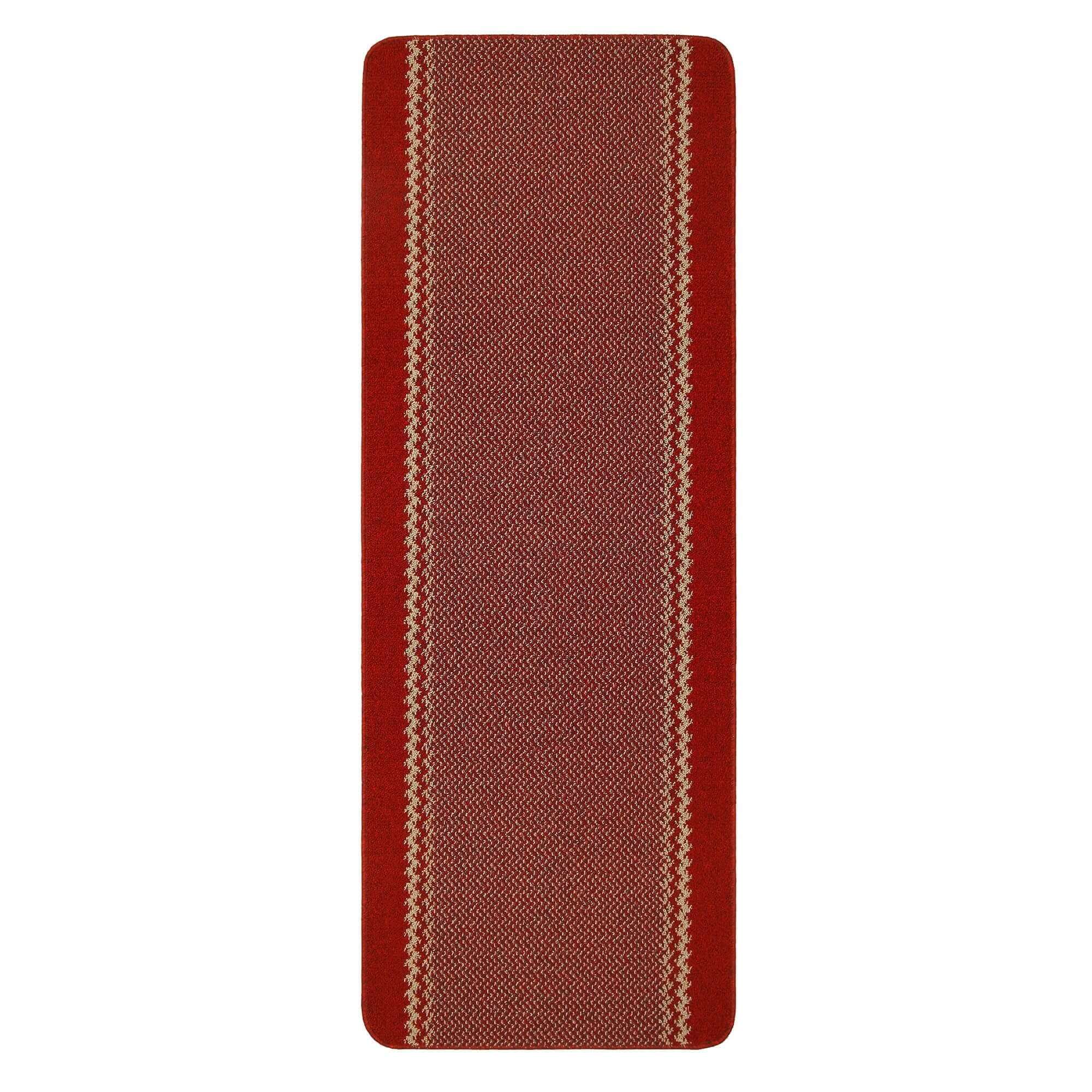 Washable Designer Bordered Red Rug | 116R - PN Home