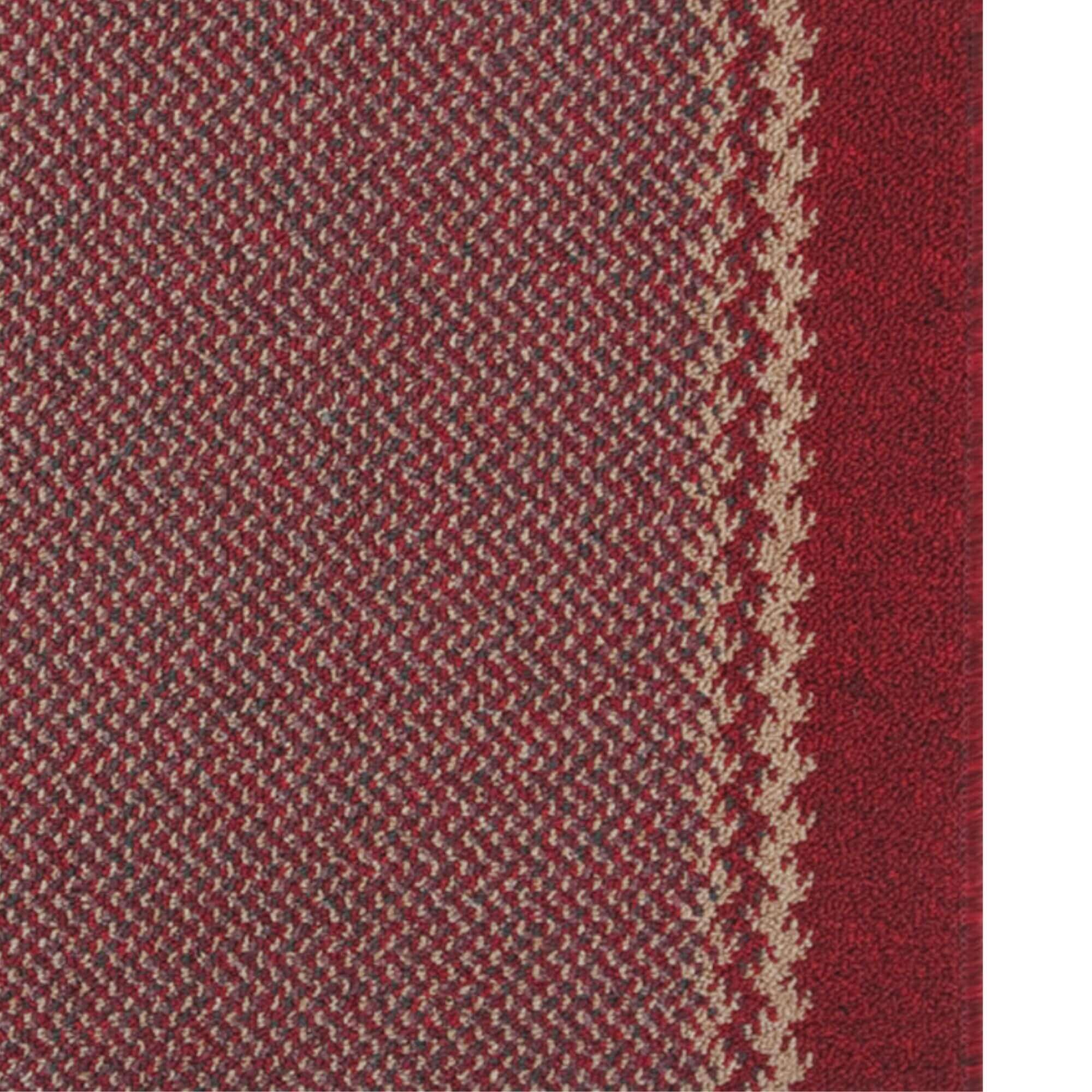 Washable Designer Bordered Red Rug | 116R - PN Home
