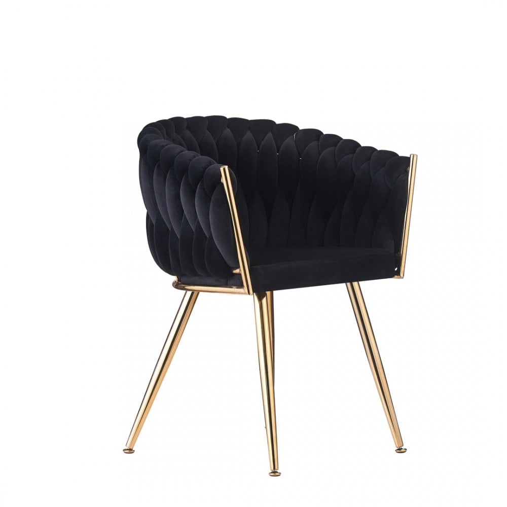 Roma Knot LUX Velvet Dining Chair Plush Upholstery Frame