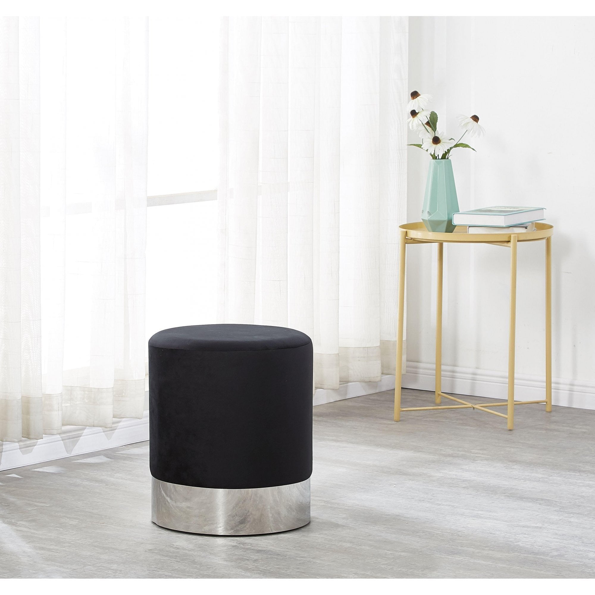 Darlington Velvet Pouffe