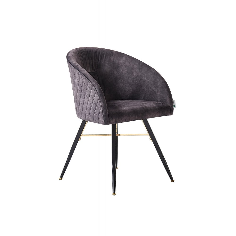 Vittorio LUX Velvet Dining Chair Metal Legs Perfect Dining Room Living Room