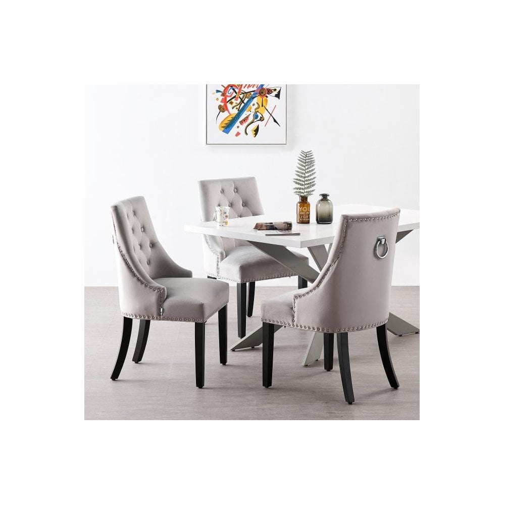 Windsor Duke Lux Dining Set Table Set 4 Dining Chairs