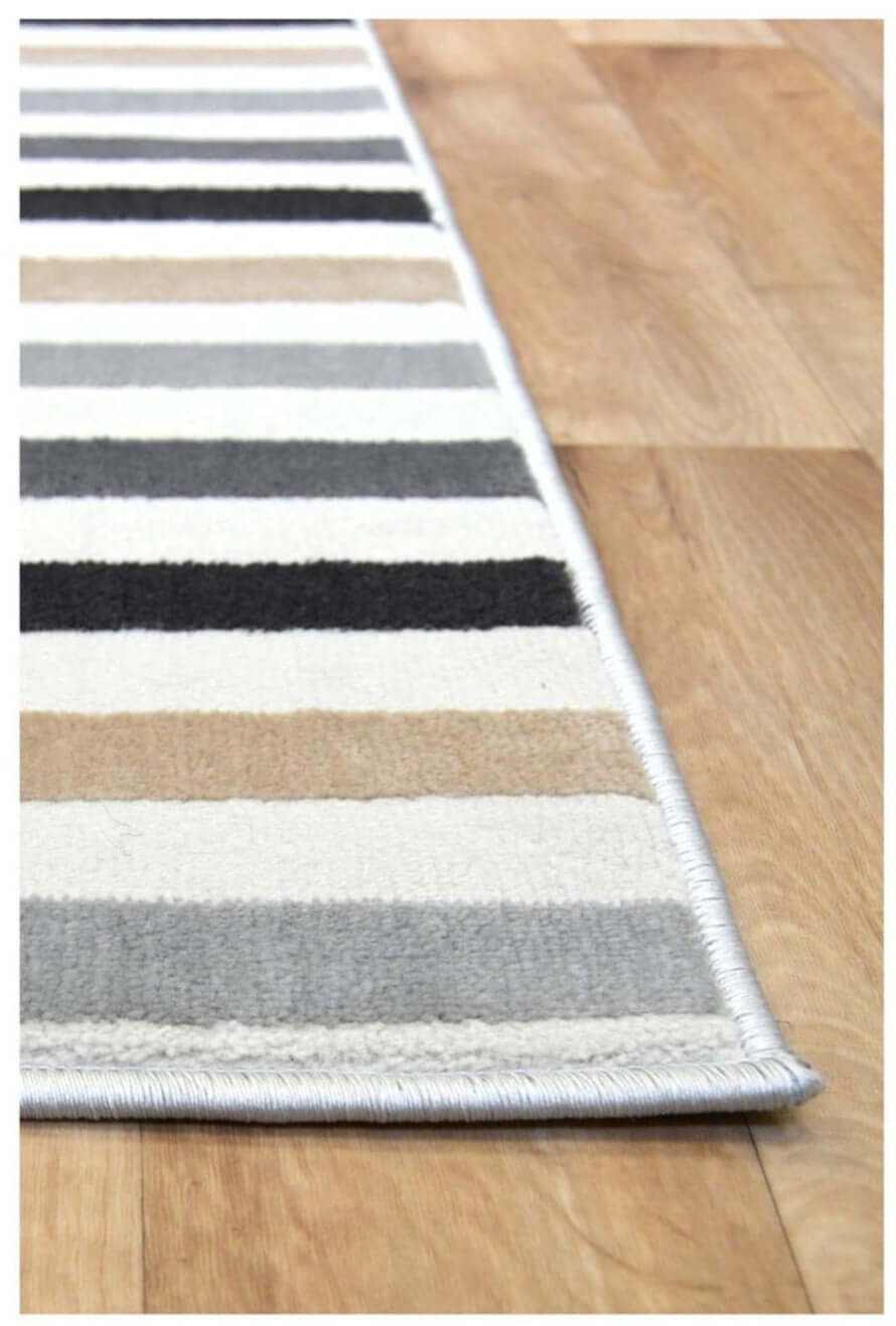 Abstract Multicolour Stripe Rug | R469A - PN Home