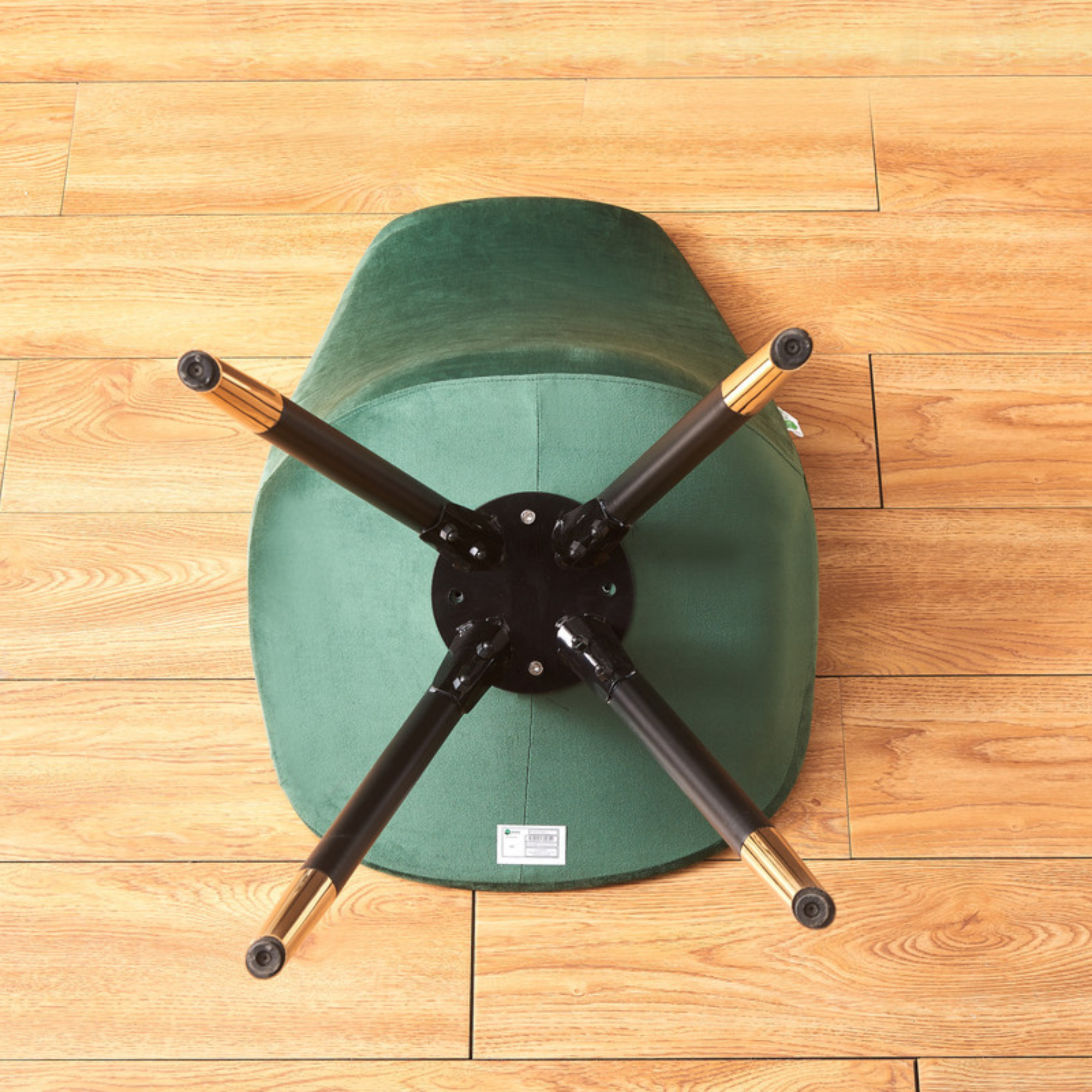 Sofia Cosmo Black LUX Dining Set with 6 Velvet Chairs