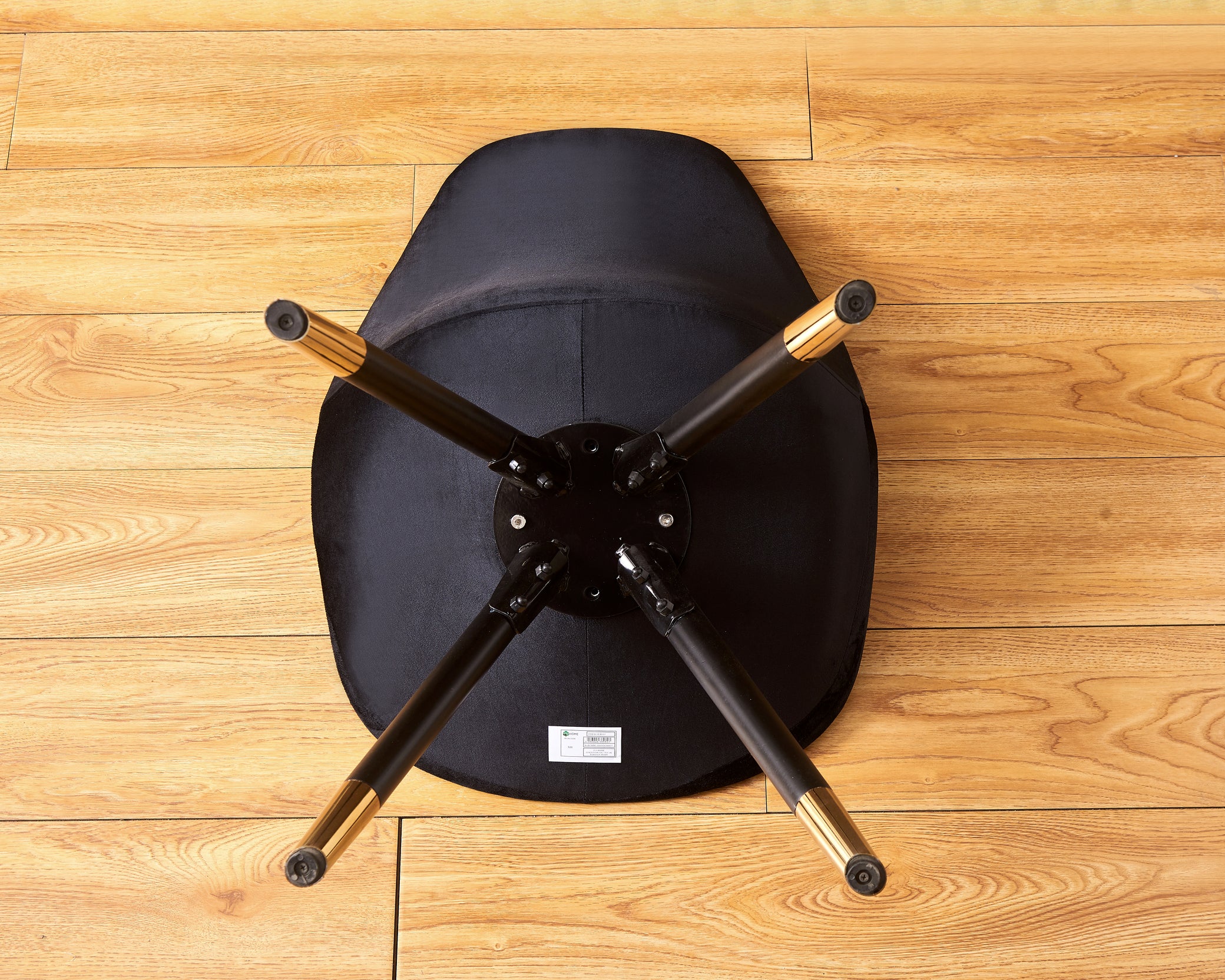 Sofia Cosmo Black LUX Dining Set with 6 Velvet Chairs