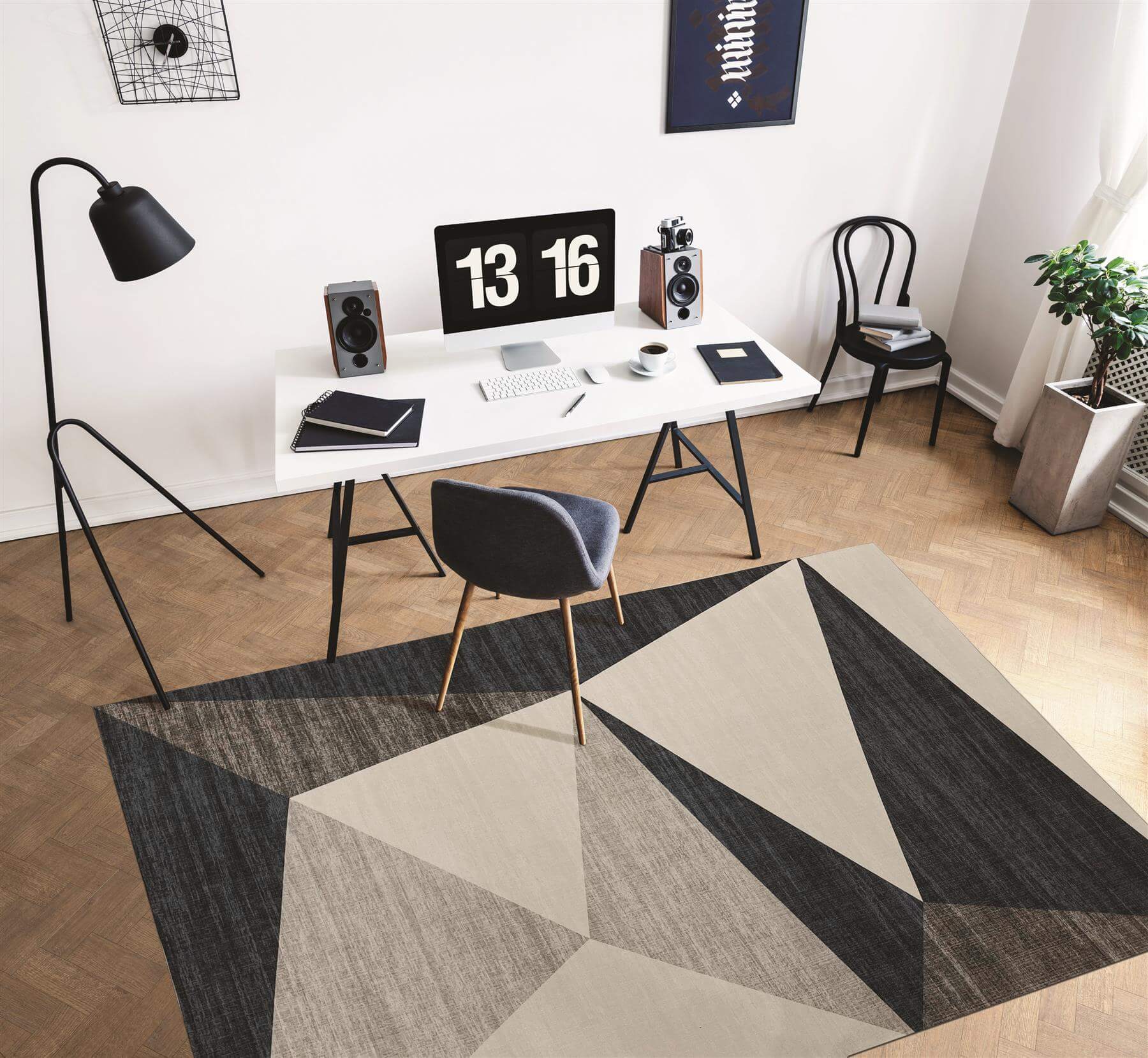 Tokyo Geo Blue Rug - PN Home
