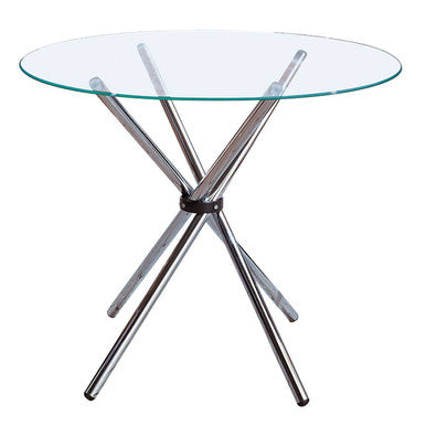 Afton Round Dining Table With Glass Top - PN Home