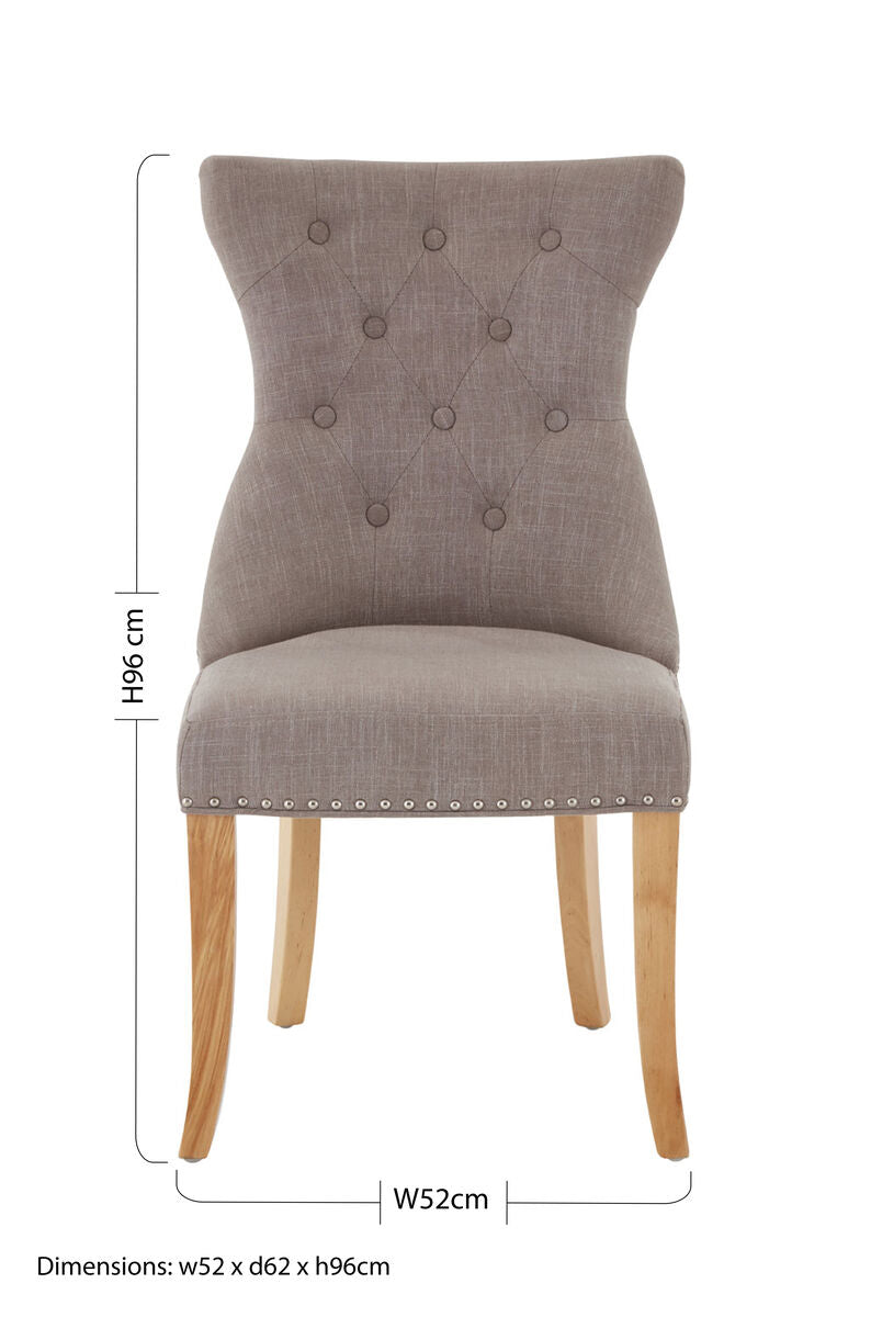 Regents Park Mink Linen Dining Chair - PN Home
